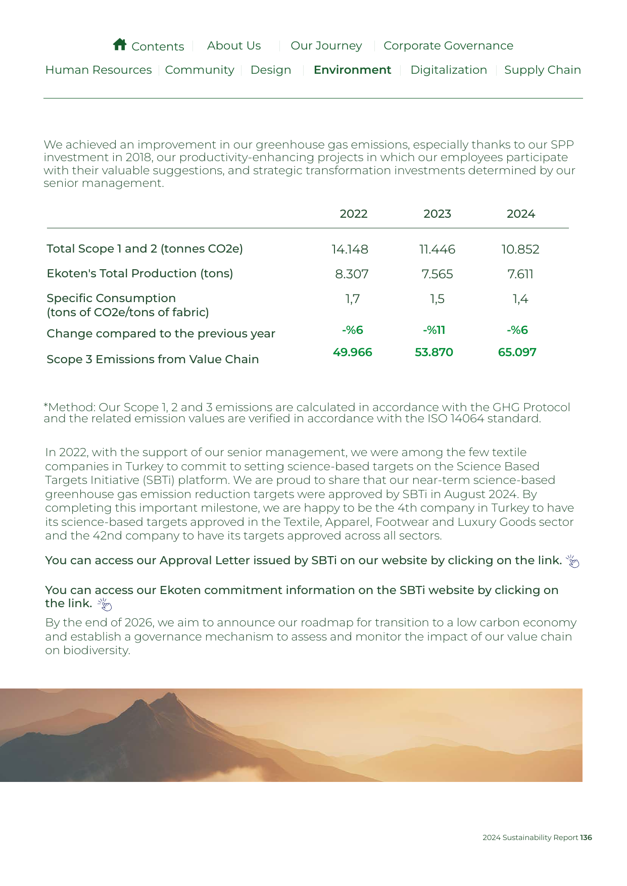 Emissions data extracted from page 136