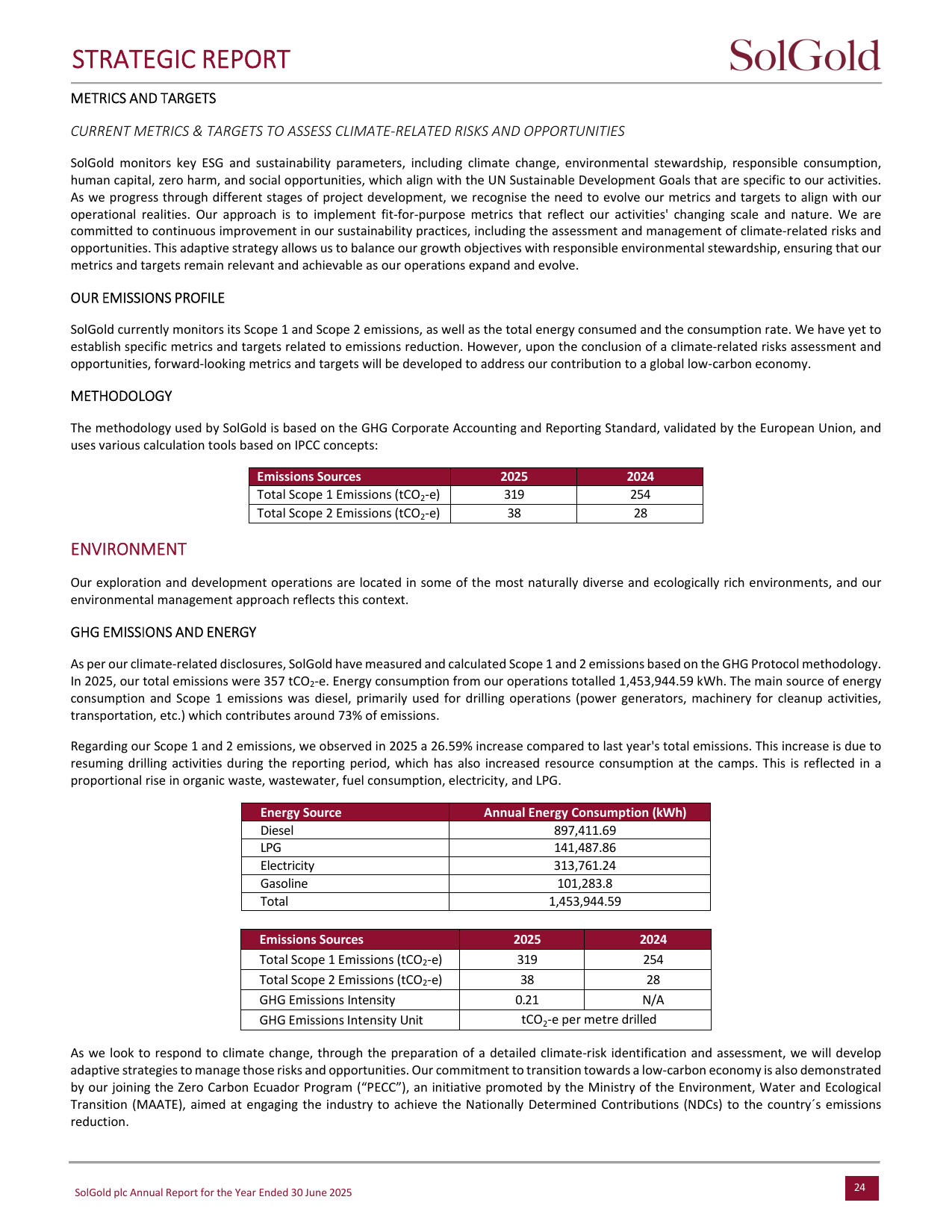Emissions data extracted from page 25