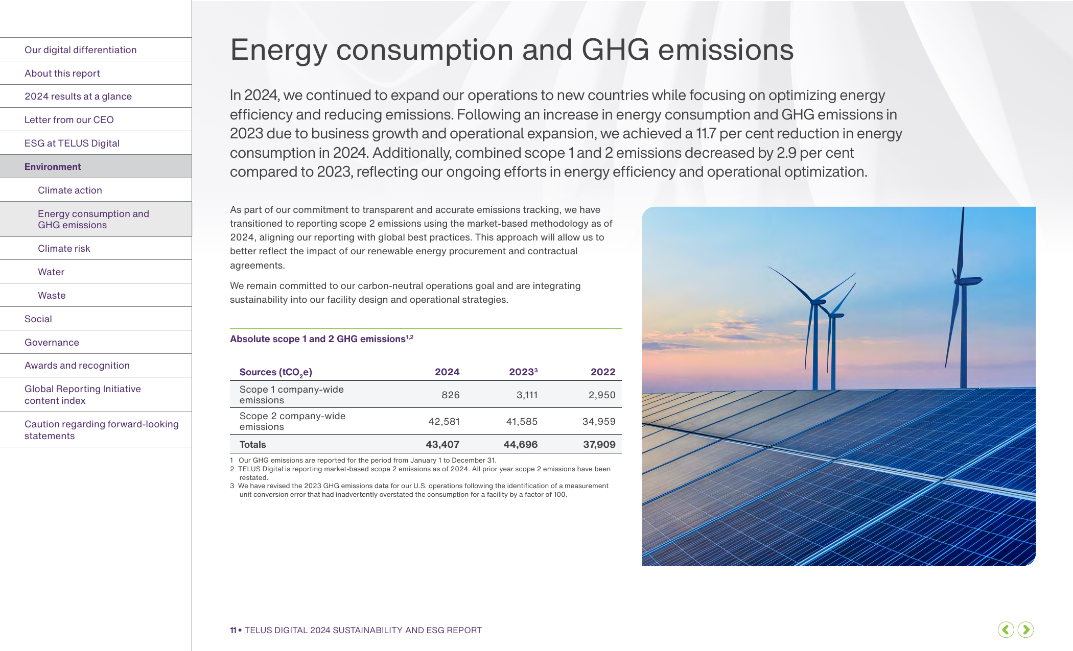 Emissions data extracted from page 13