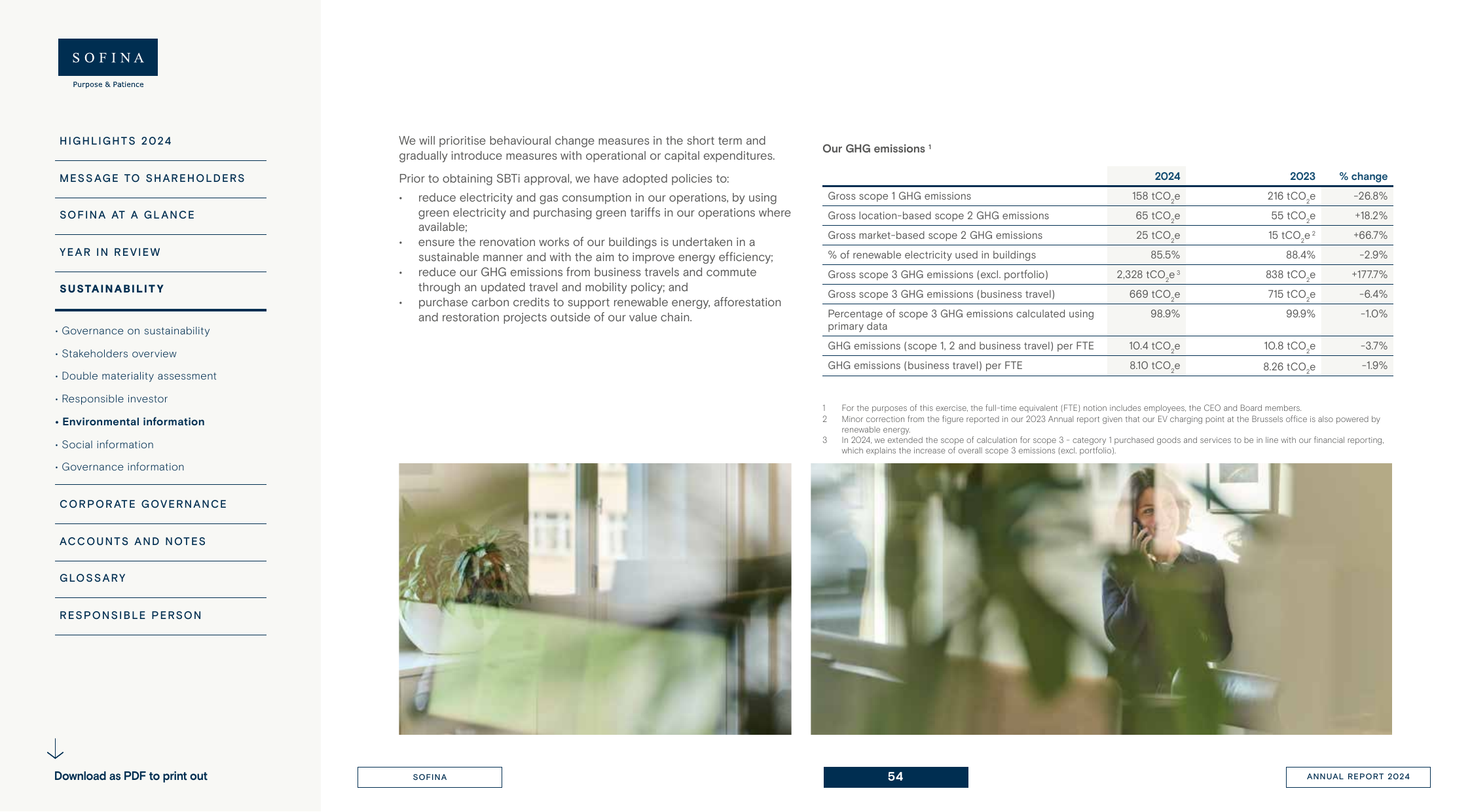 Emissions data extracted from page 54