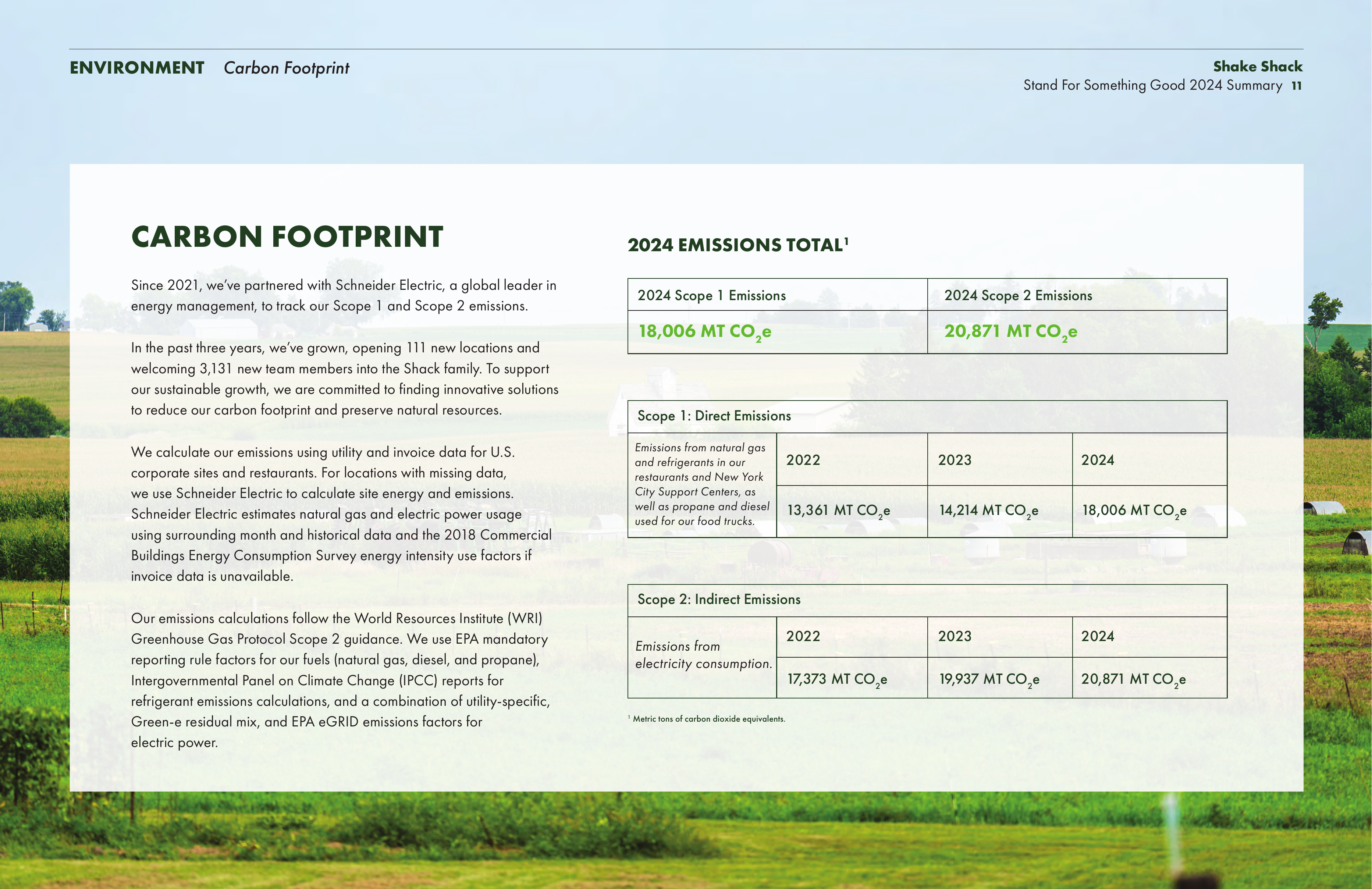 Emissions data extracted from page 11