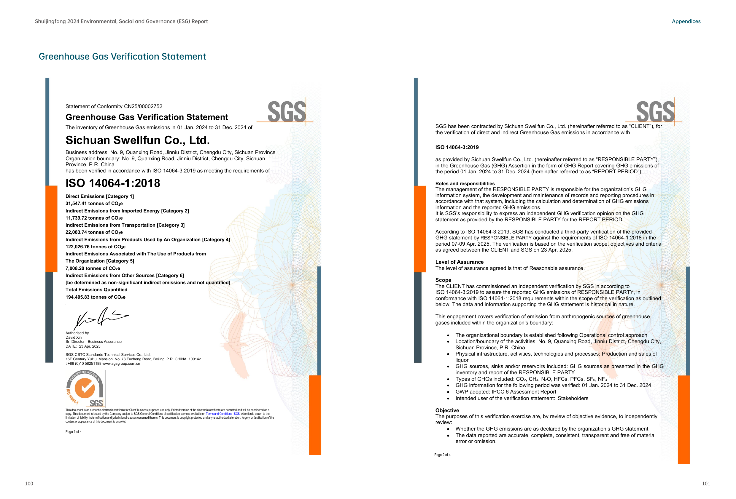 Emissions data extracted from page 52