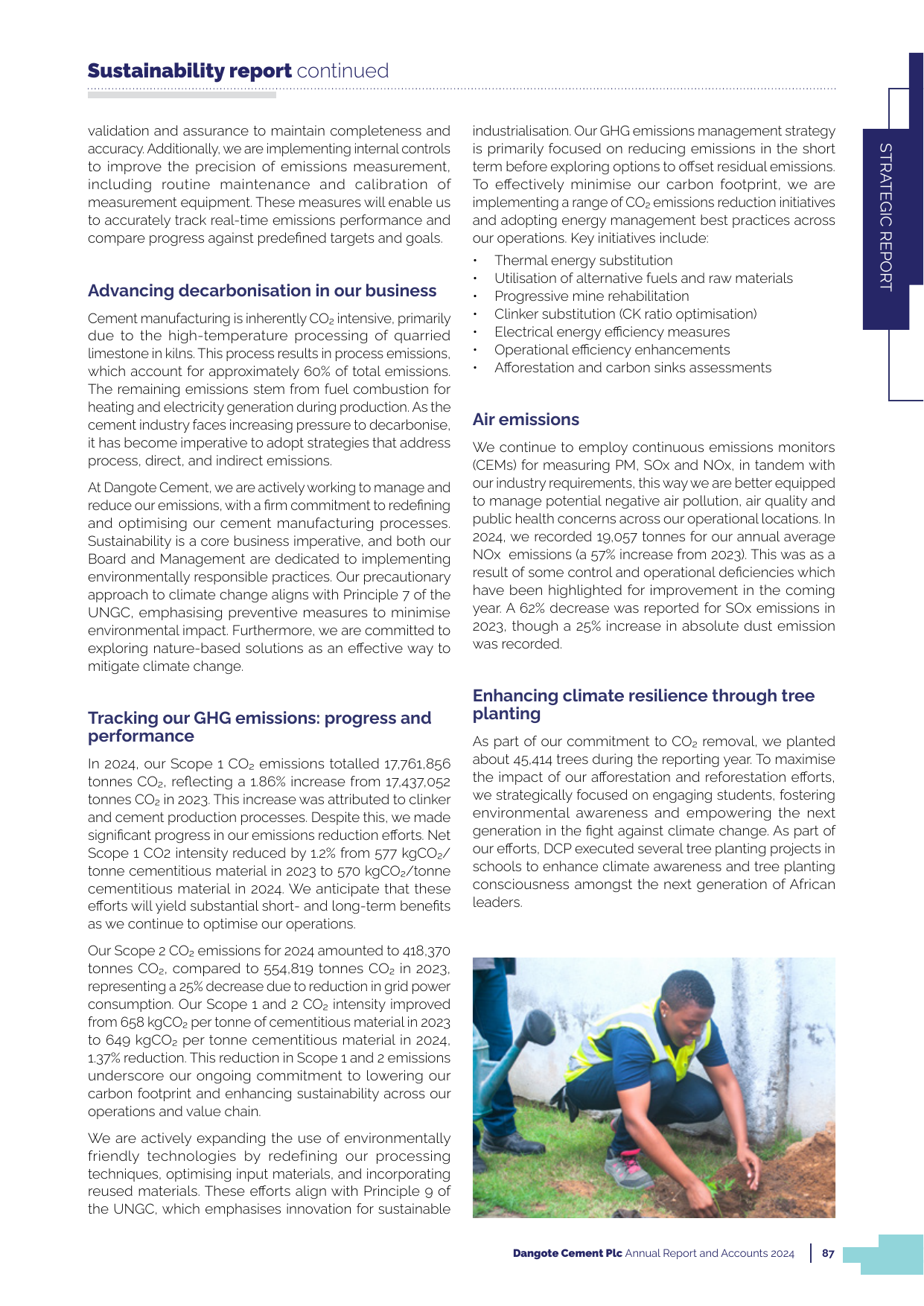 Emissions data extracted from page 43