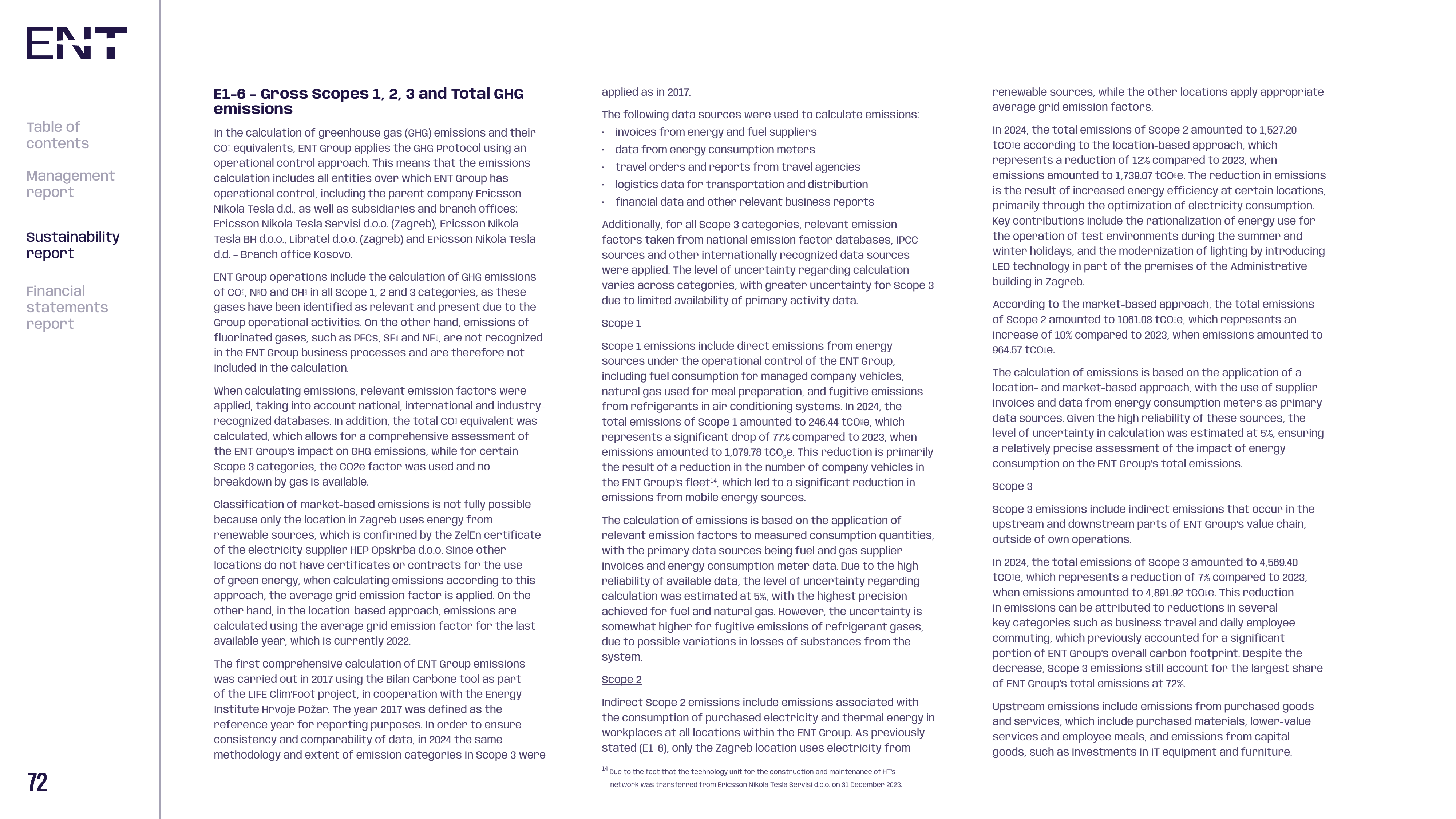 Emissions data extracted from page 72