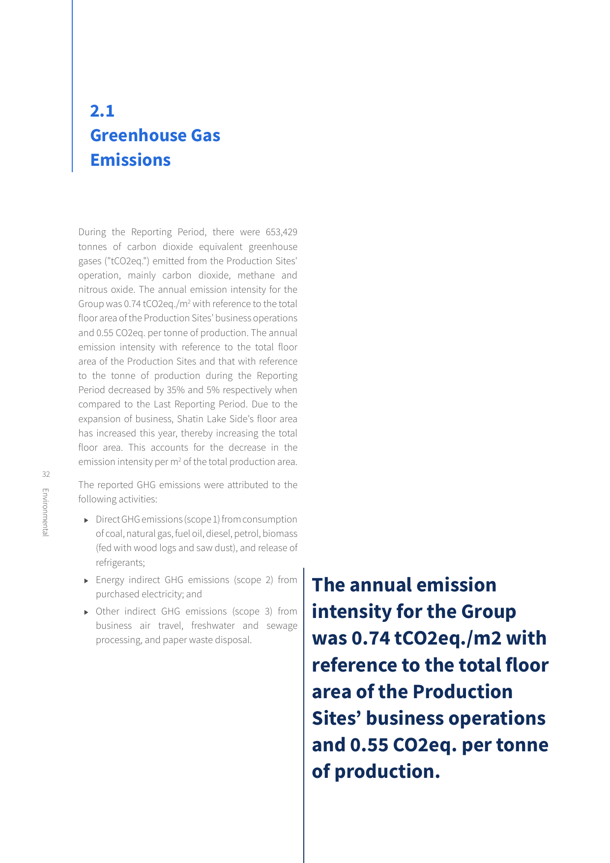 Emissions data extracted from page 32