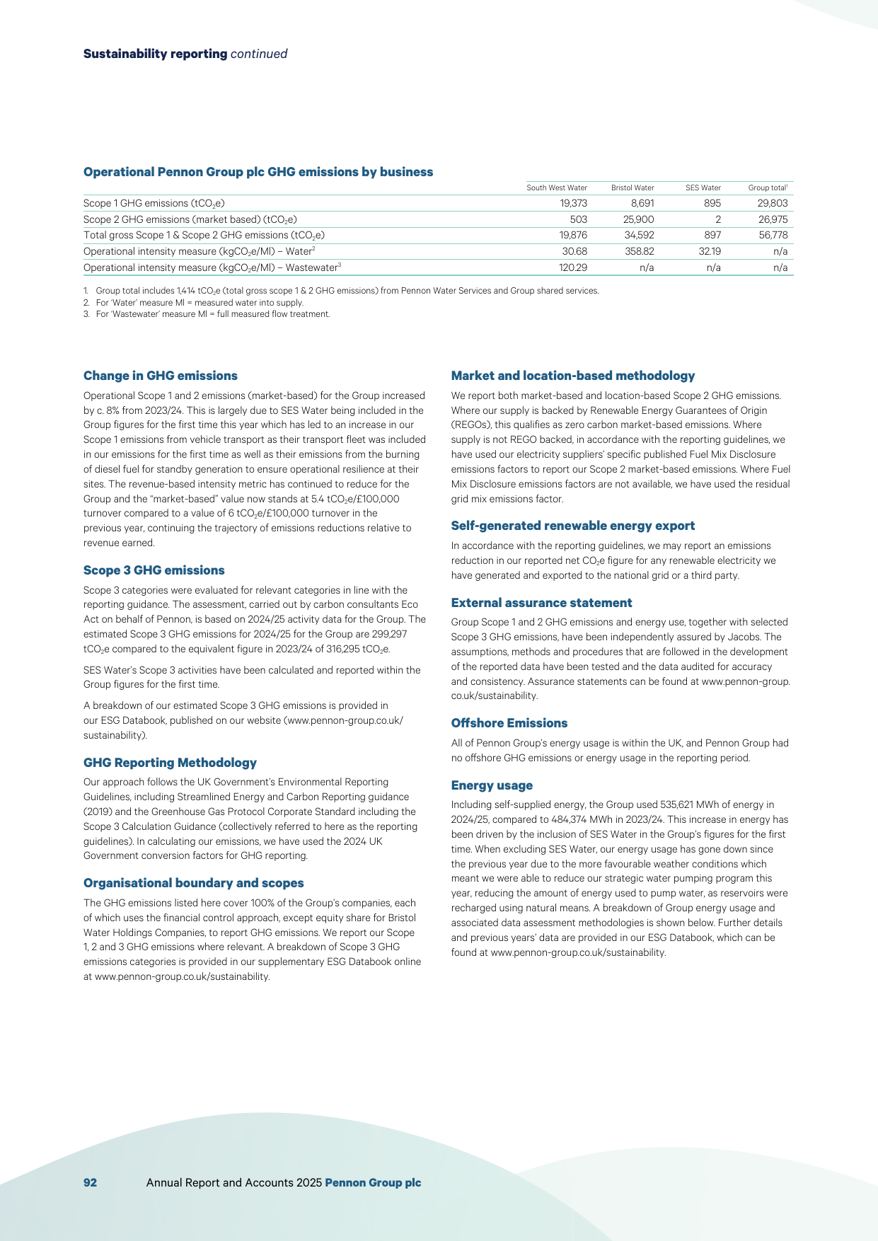Emissions data extracted from page 94