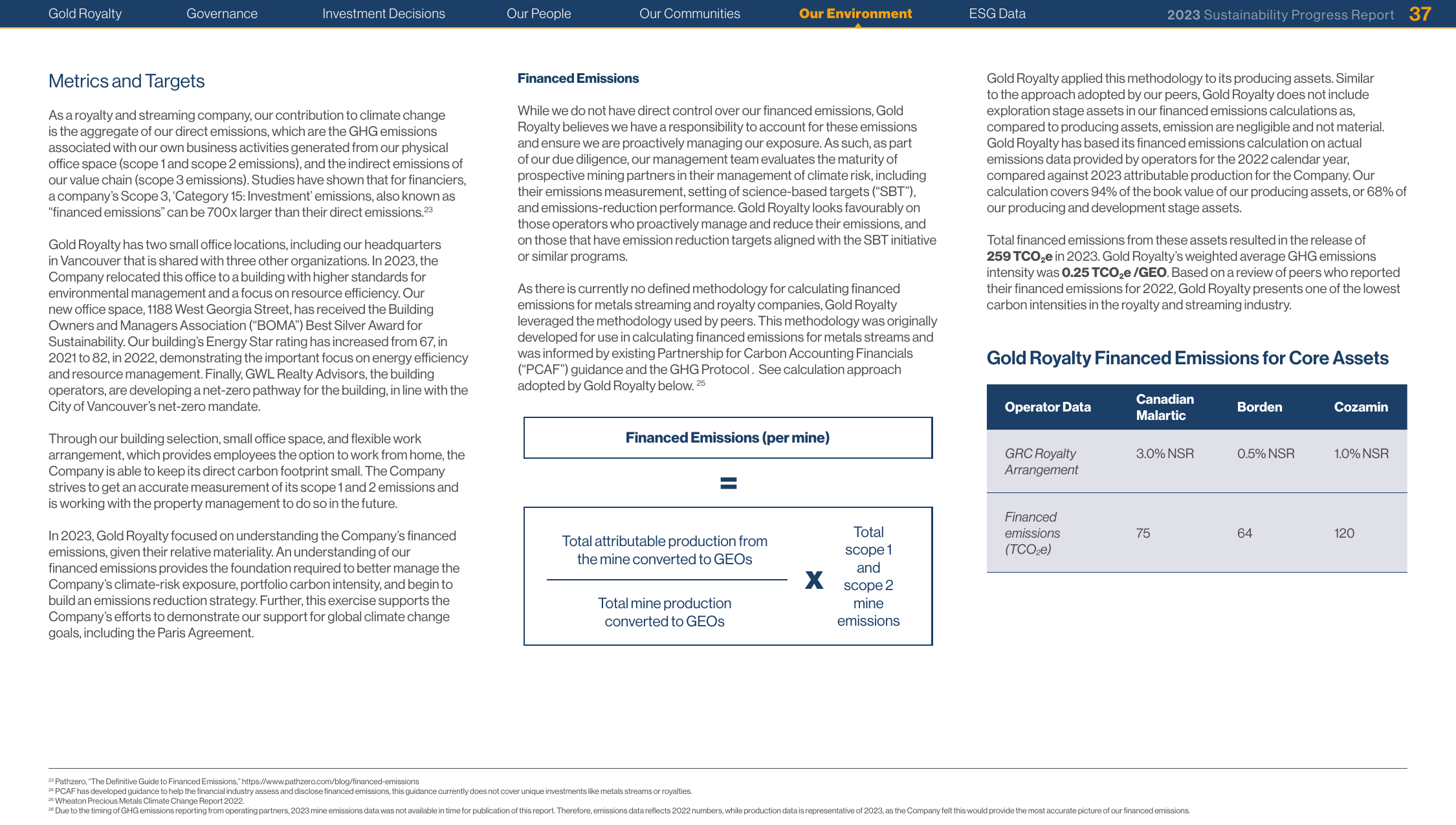 Emissions data extracted from page 37