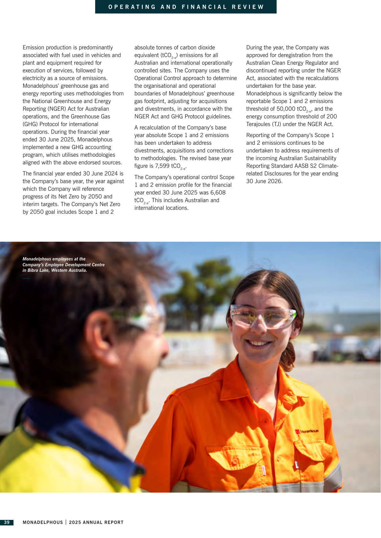 Emissions data extracted from page 40