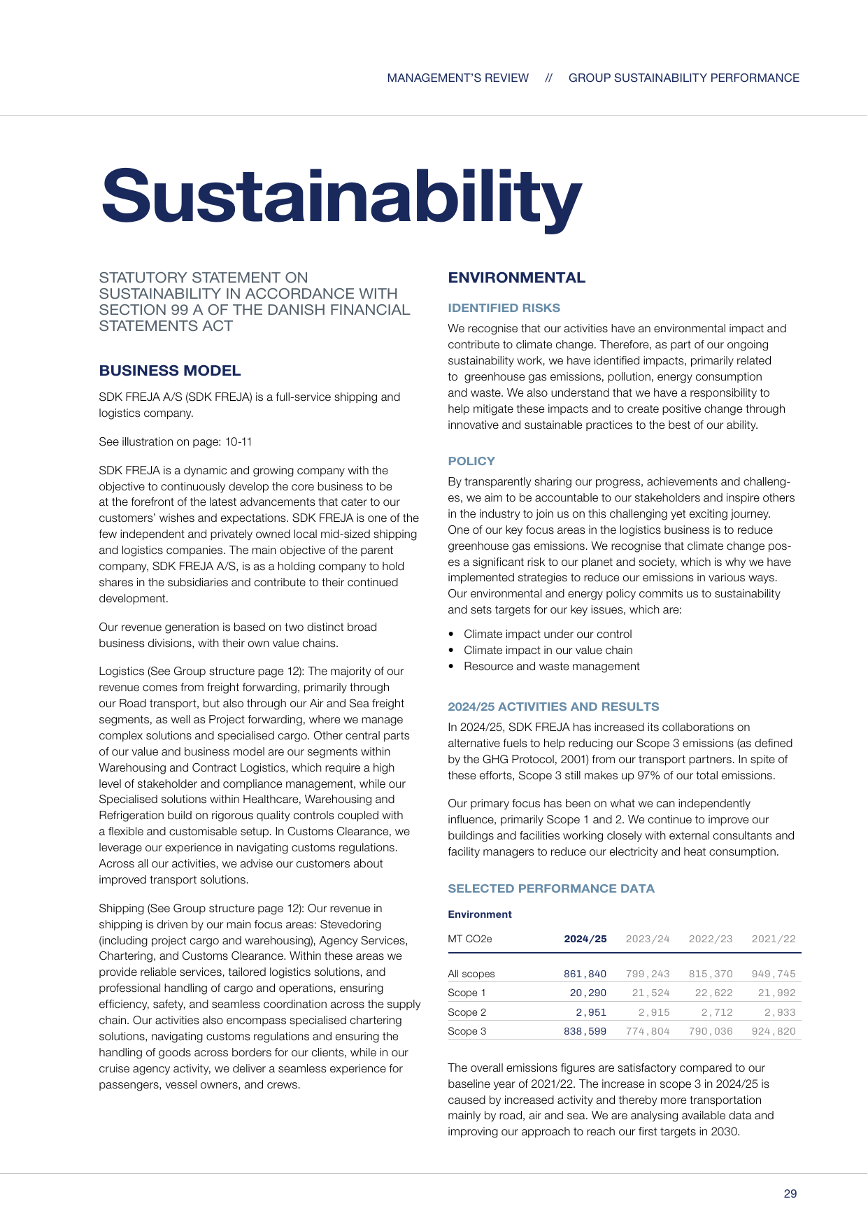 Emissions data extracted from page 29