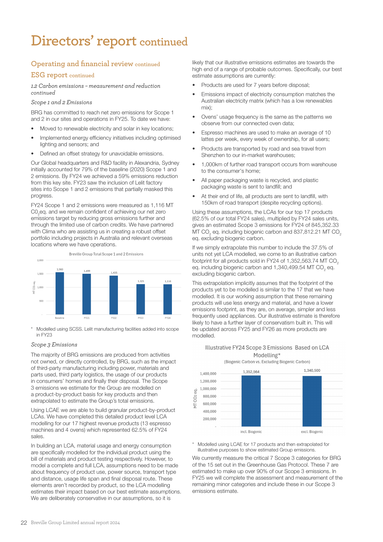Emissions data extracted from page 23