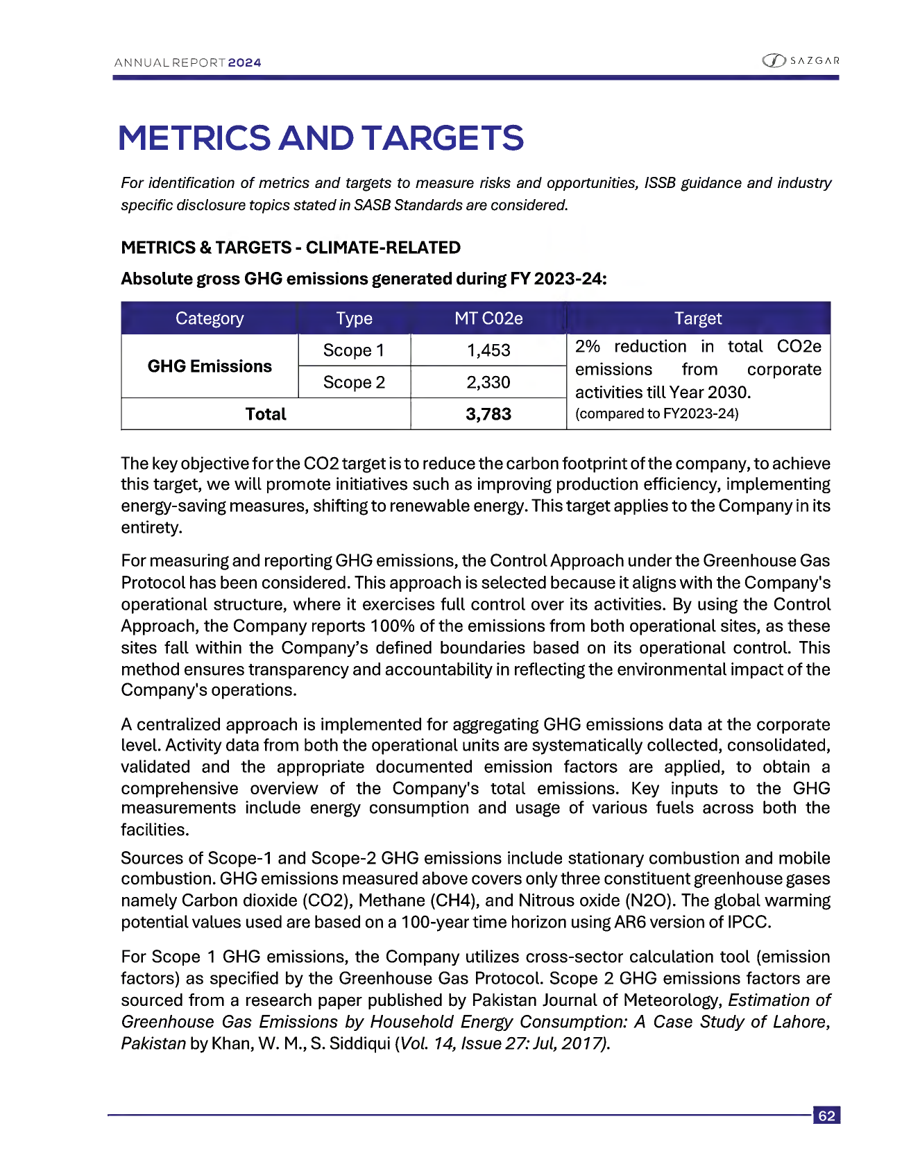 Emissions data extracted from page 68