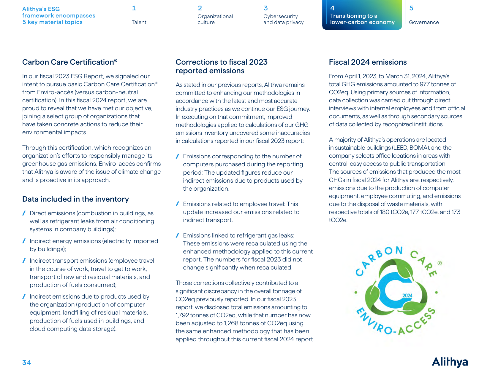 Emissions data extracted from page 34