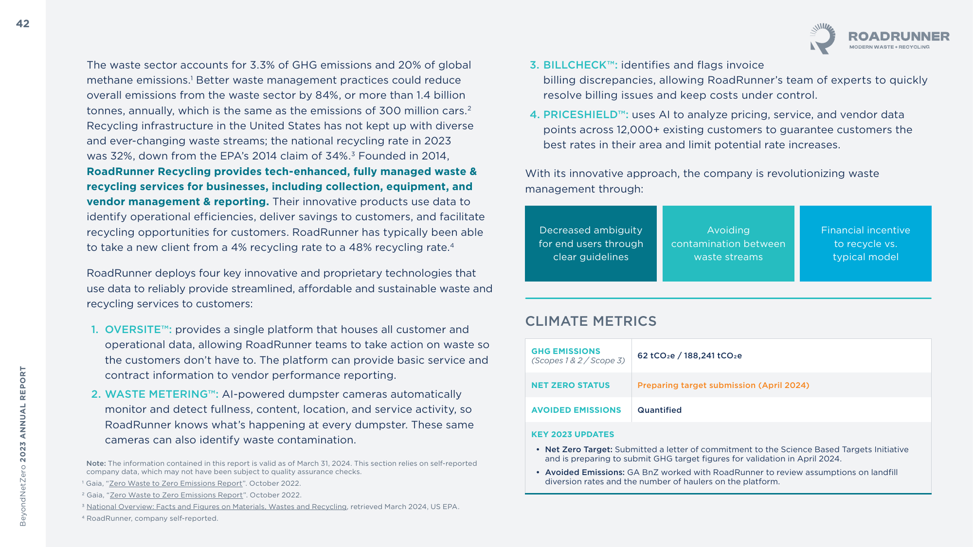 Emissions data extracted from page 42