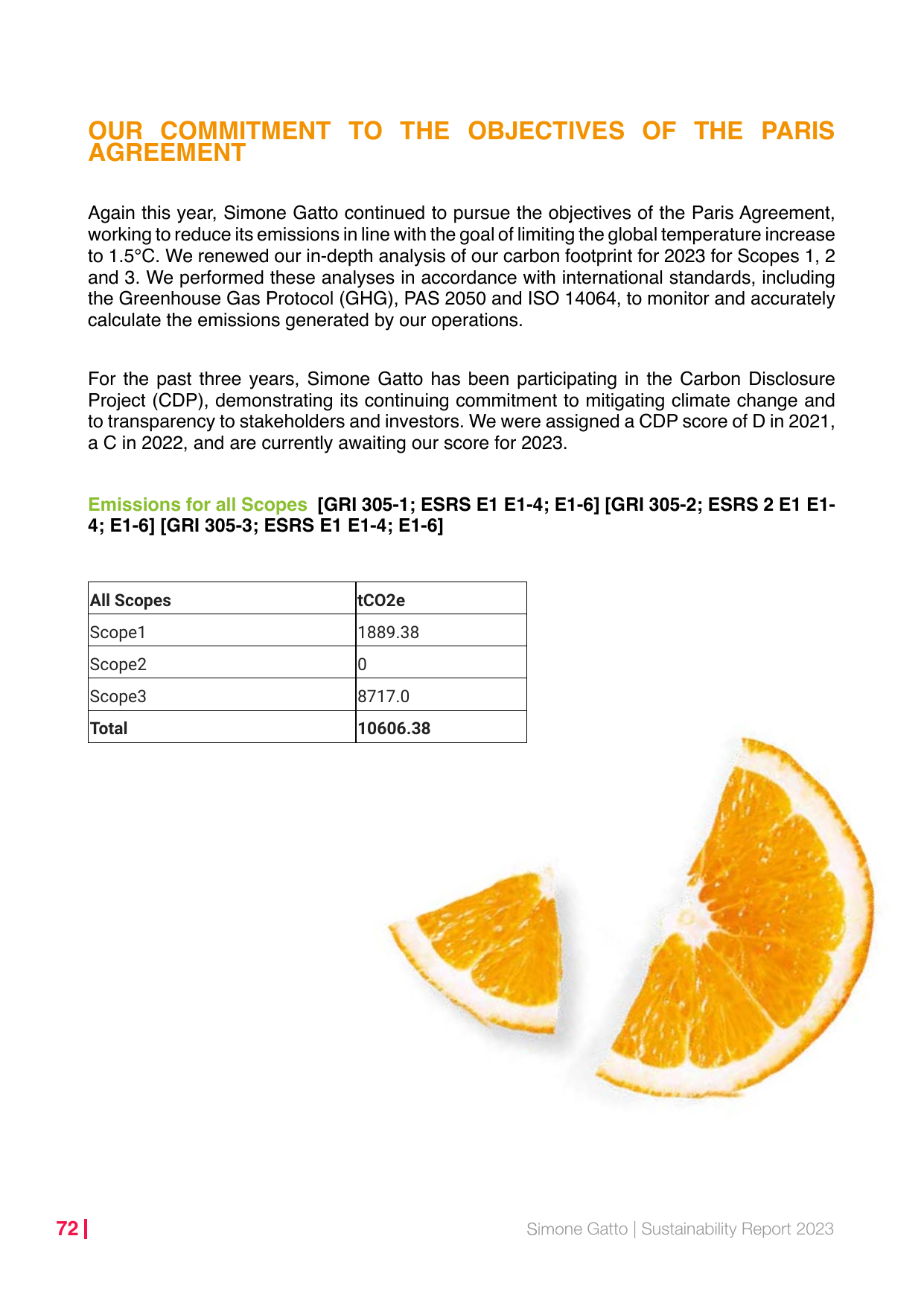 Emissions data extracted from page 72