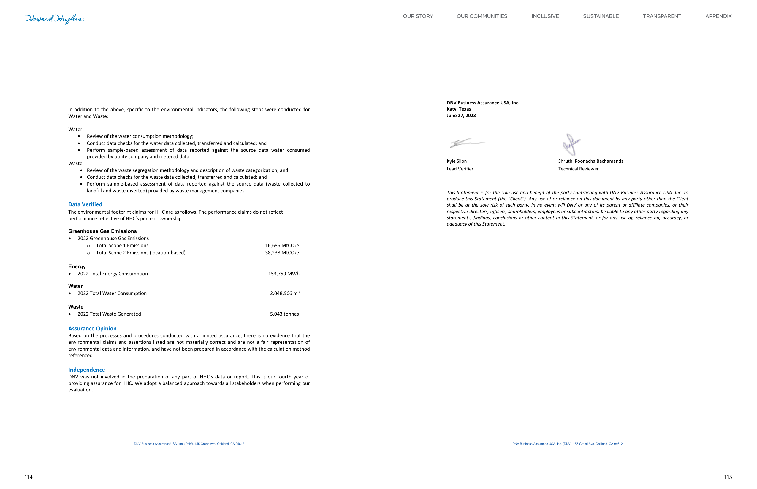 Emissions data extracted from page 58