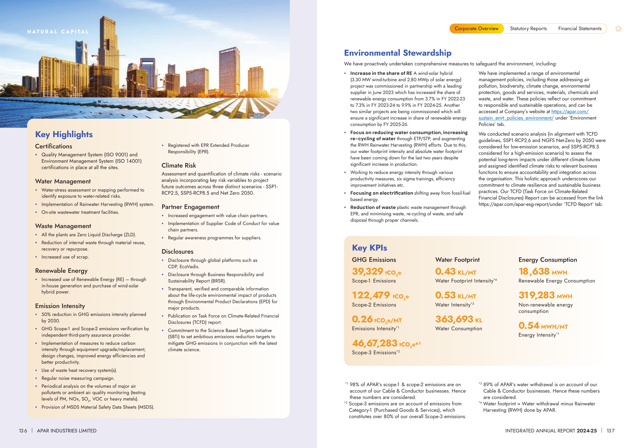 Emissions data extracted from page 70