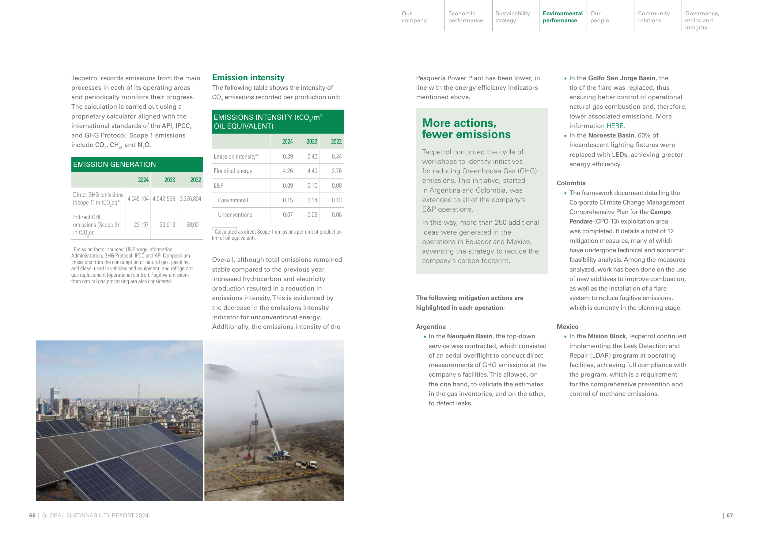 Emissions data extracted from page 34