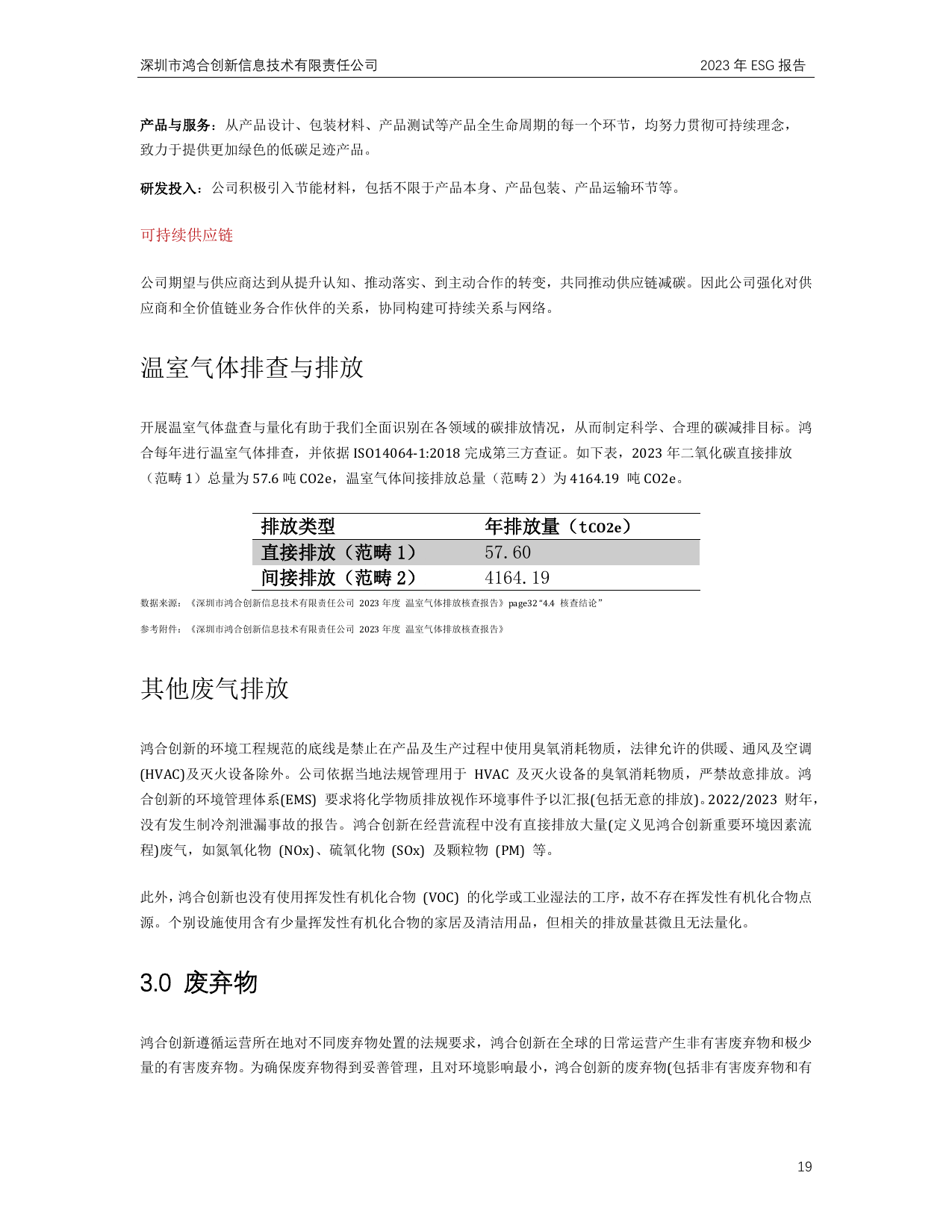 Emissions data extracted from page 20