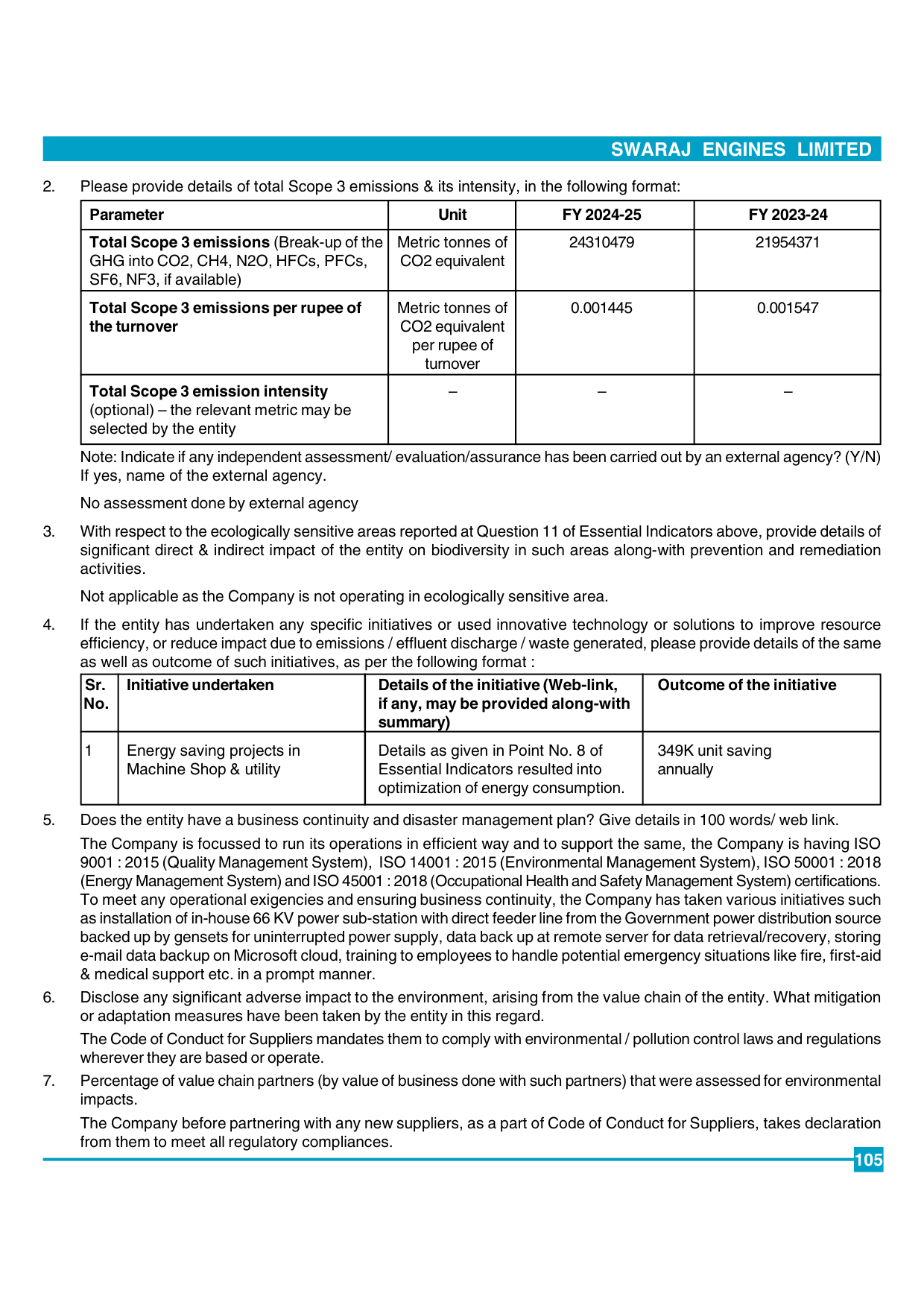 Emissions data extracted from page 107