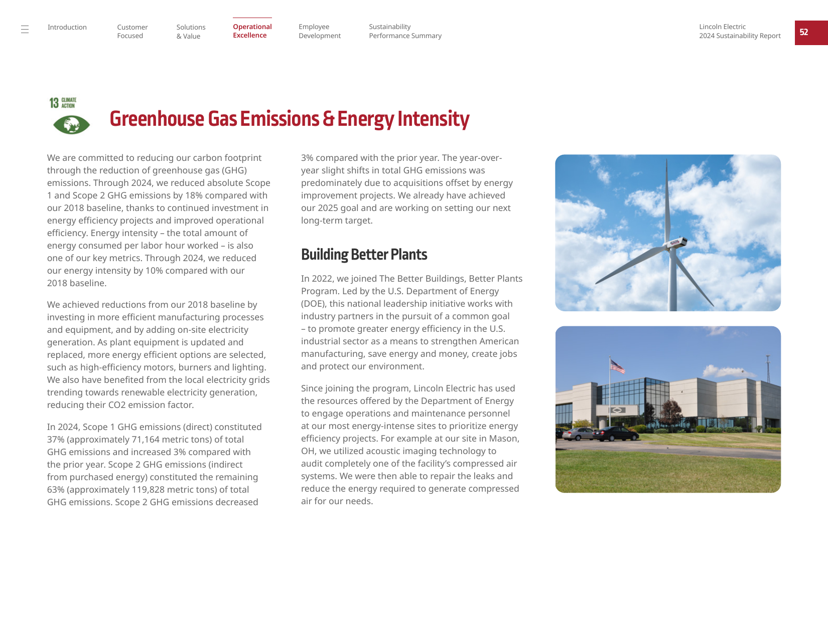 Emissions data extracted from page 52