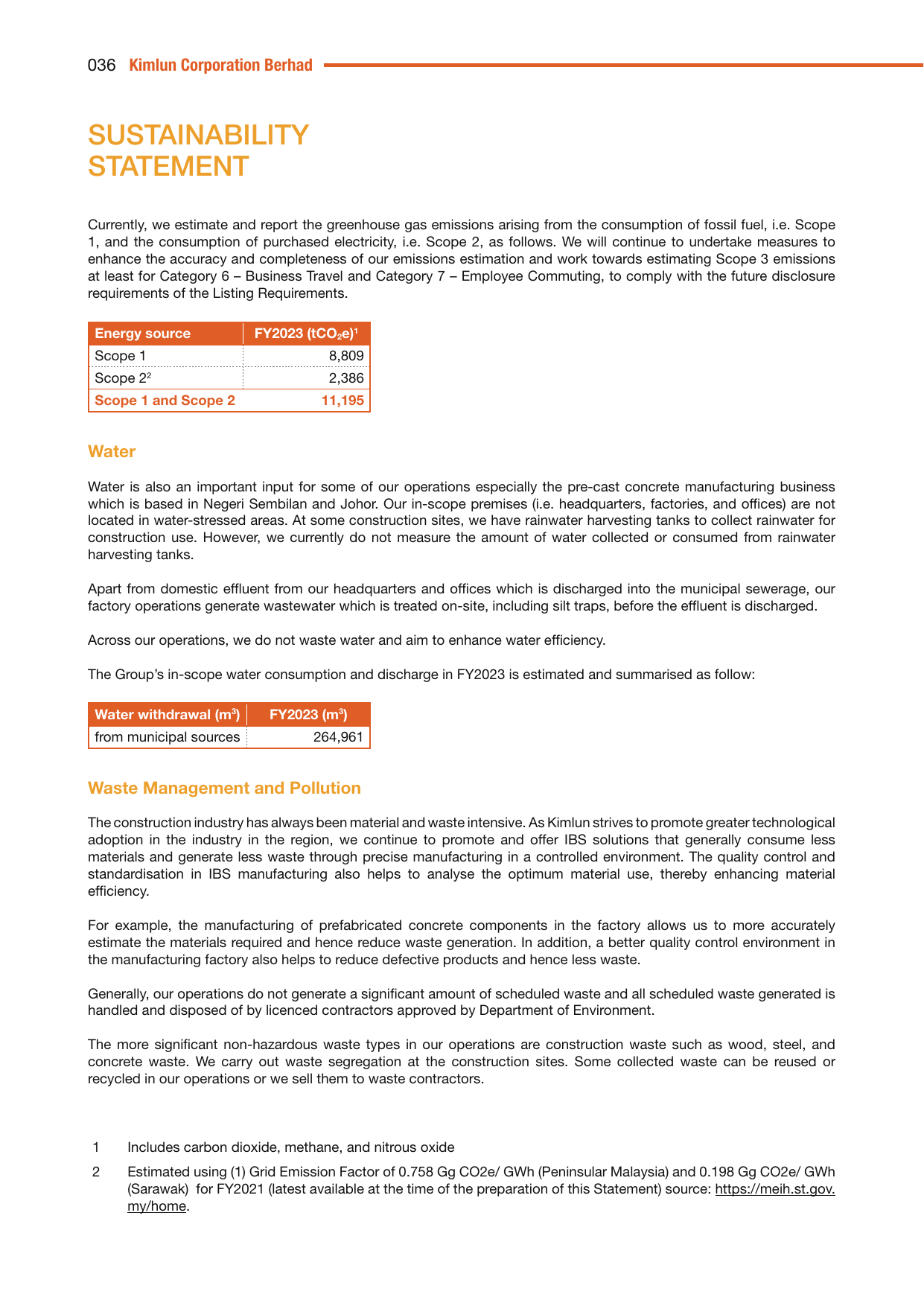 Emissions data extracted from page 38