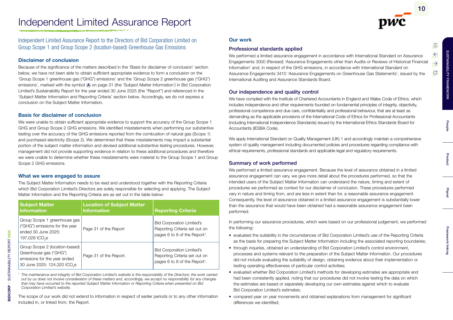 Emissions data extracted from page 11