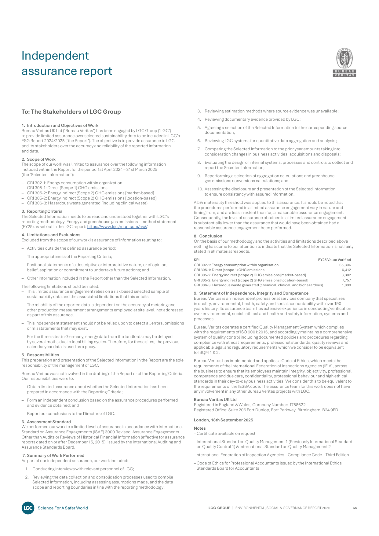 Emissions data extracted from page 65