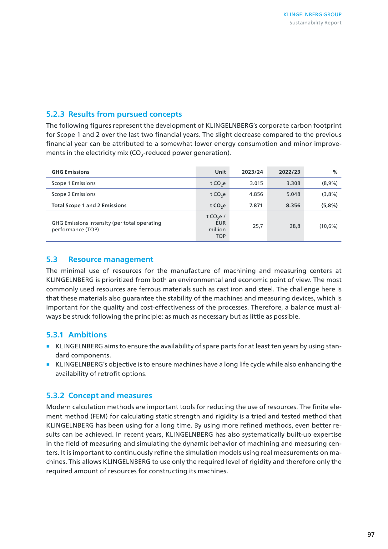 Emissions data extracted from page 97