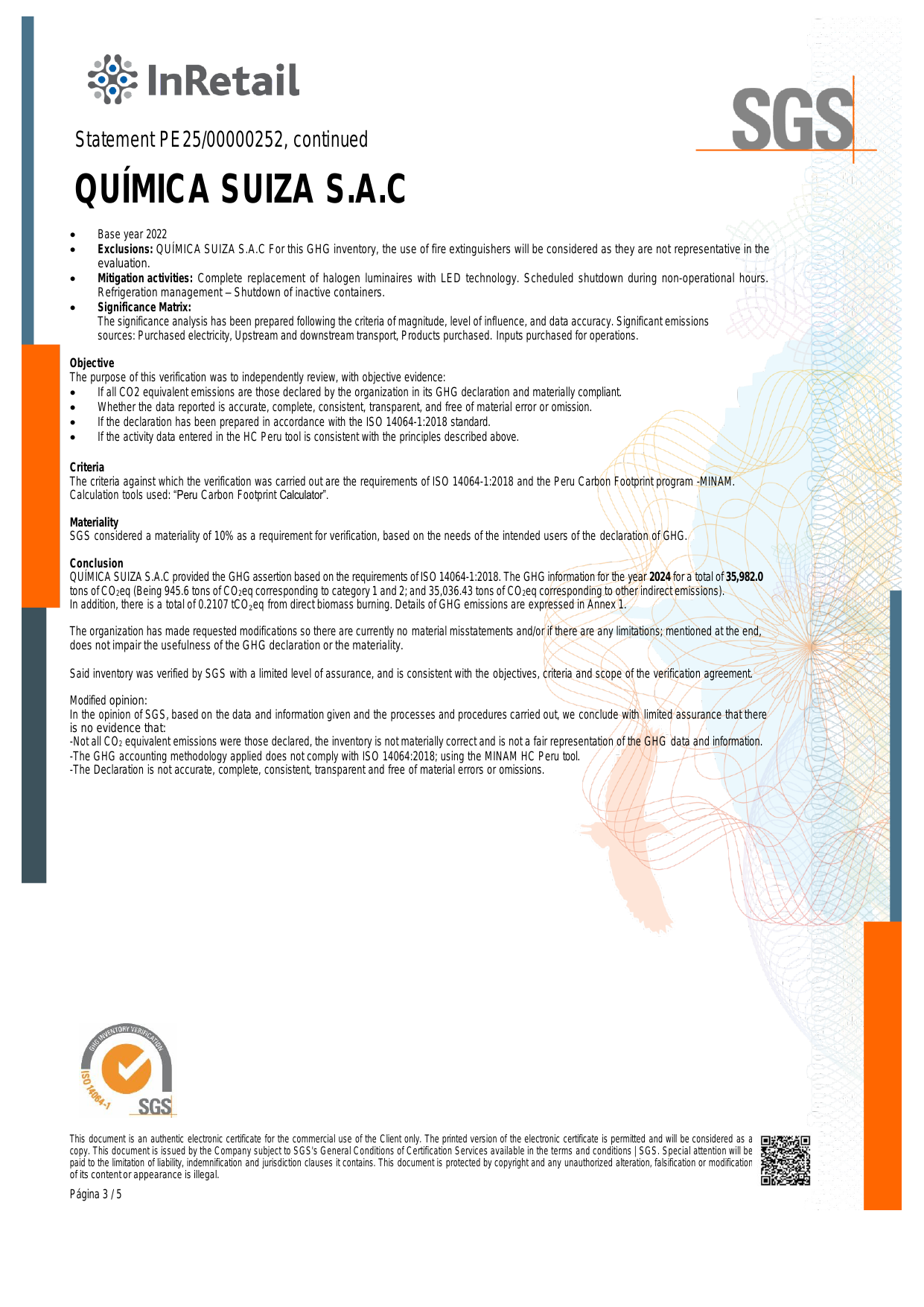 Emissions data extracted from page 18