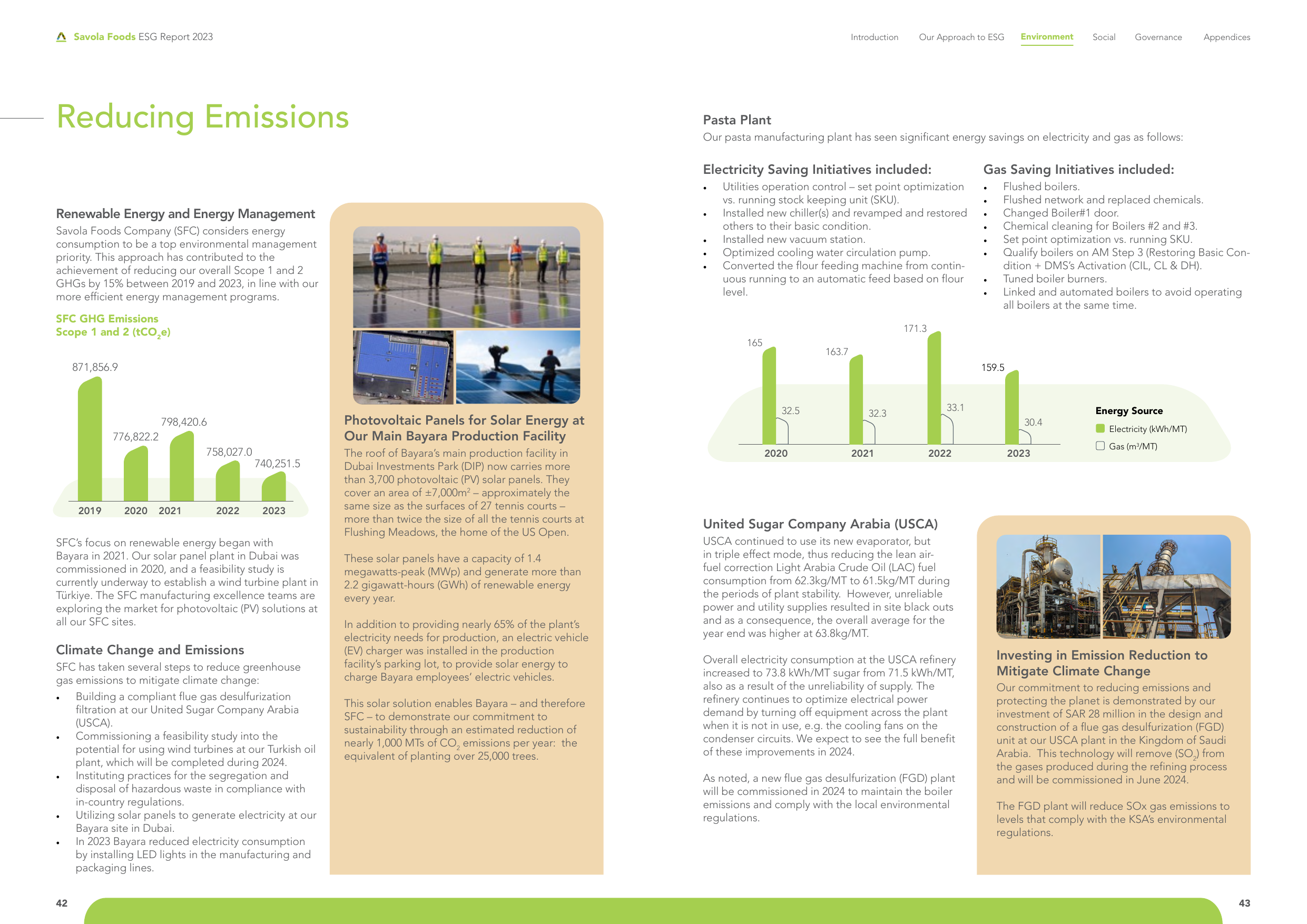Emissions data extracted from page 22