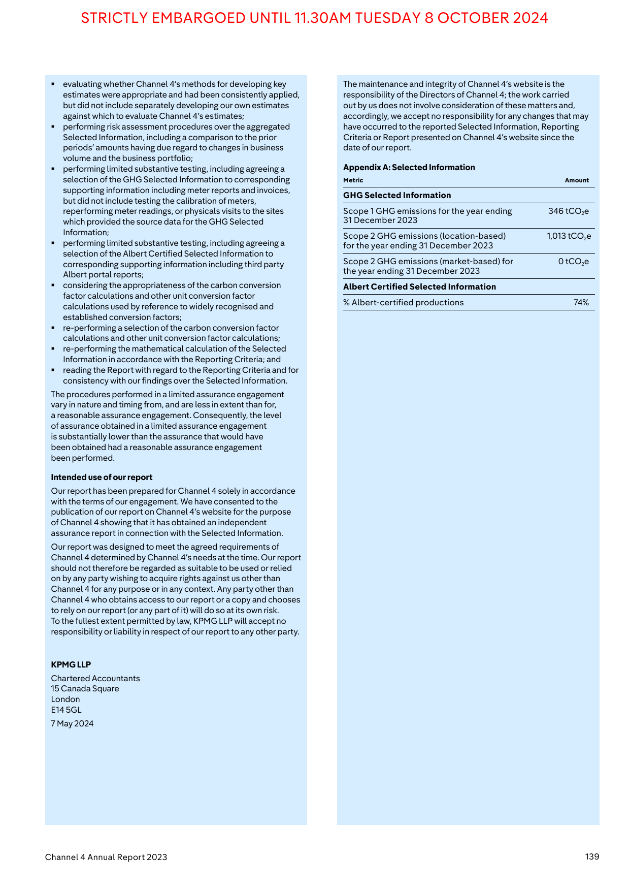 Emissions data extracted from page 141