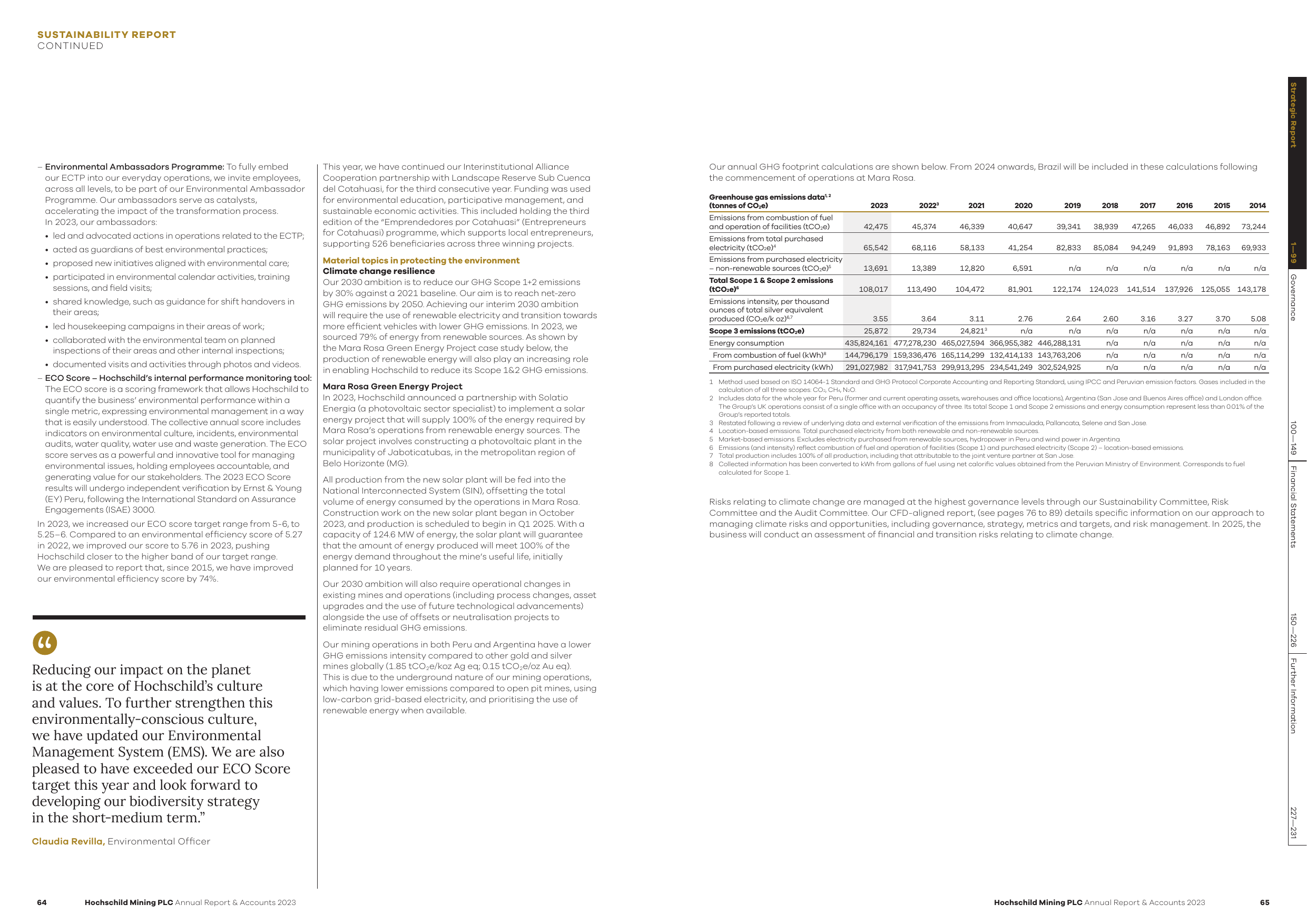 Emissions data extracted from page 7