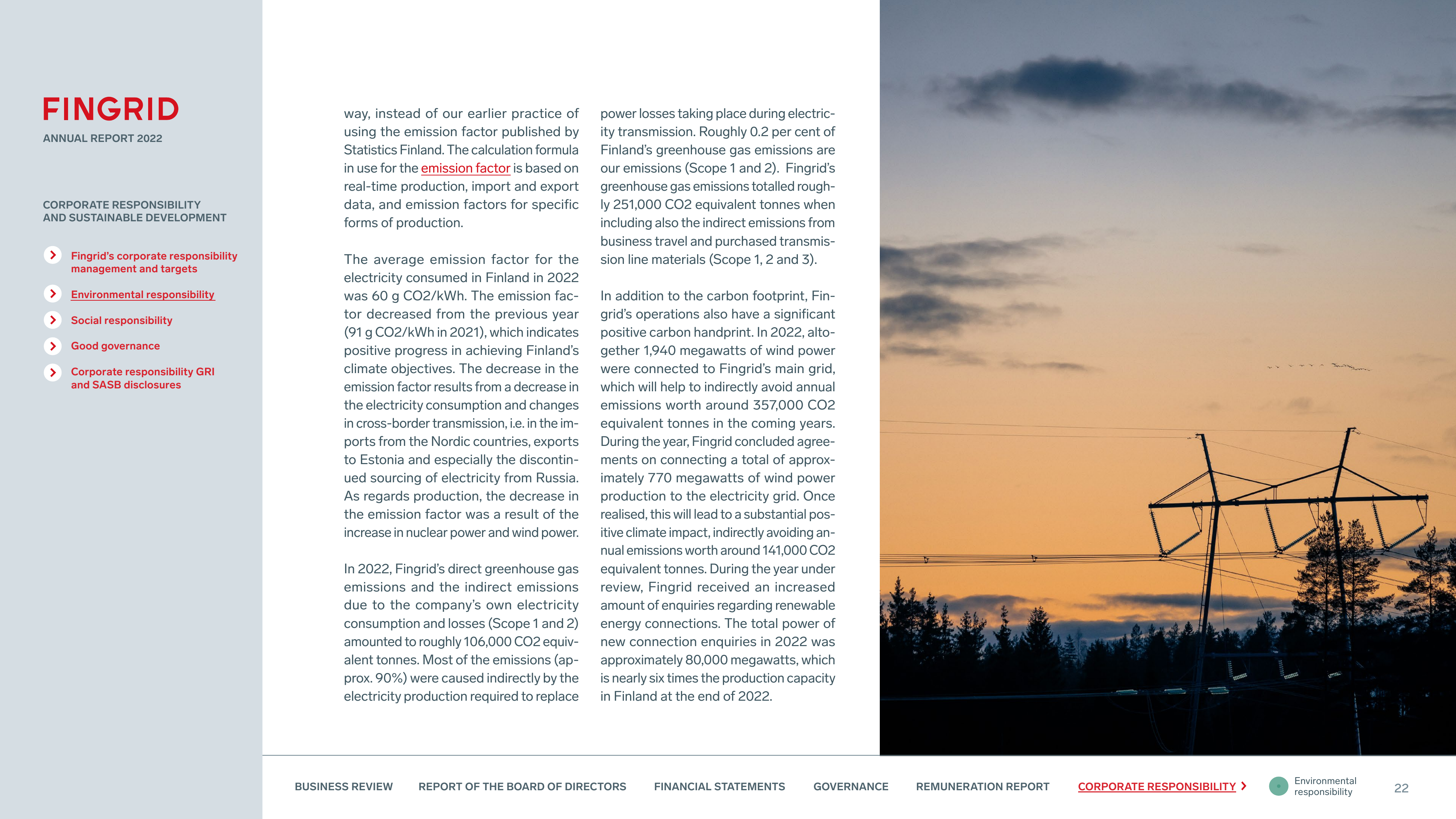 Emissions data extracted from page 22