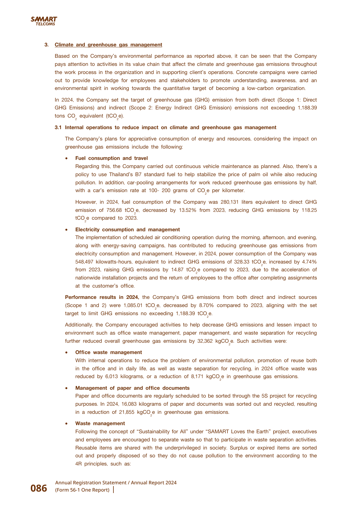 Emissions data extracted from page 88