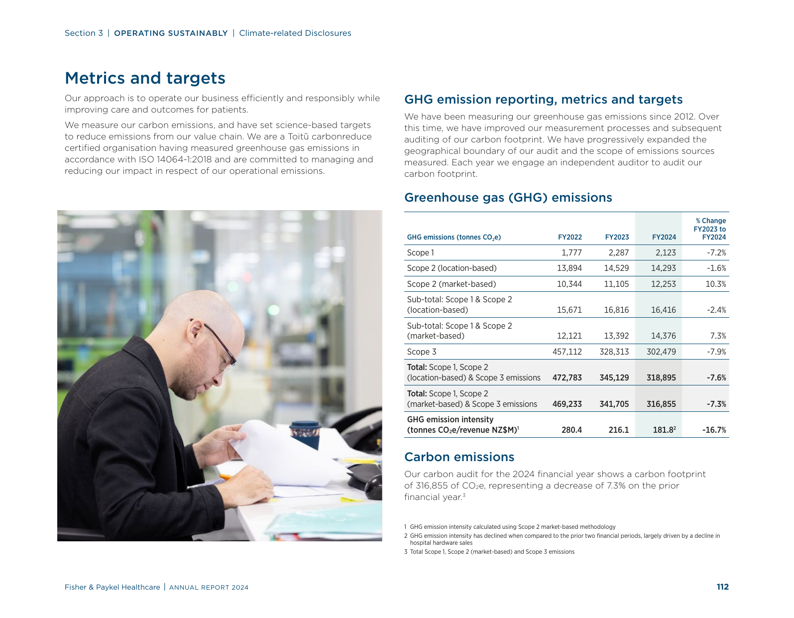 Emissions data extracted from page 114