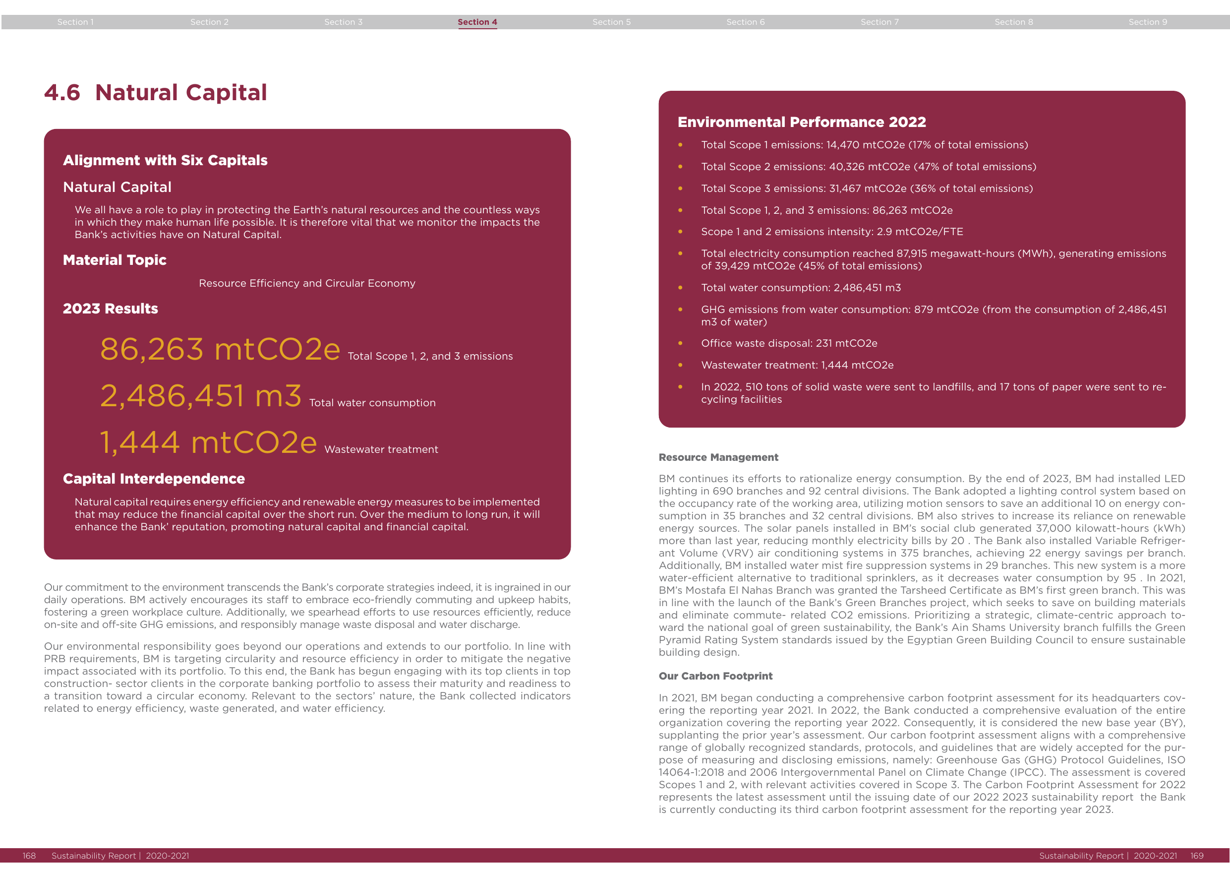 Emissions data extracted from page 85
