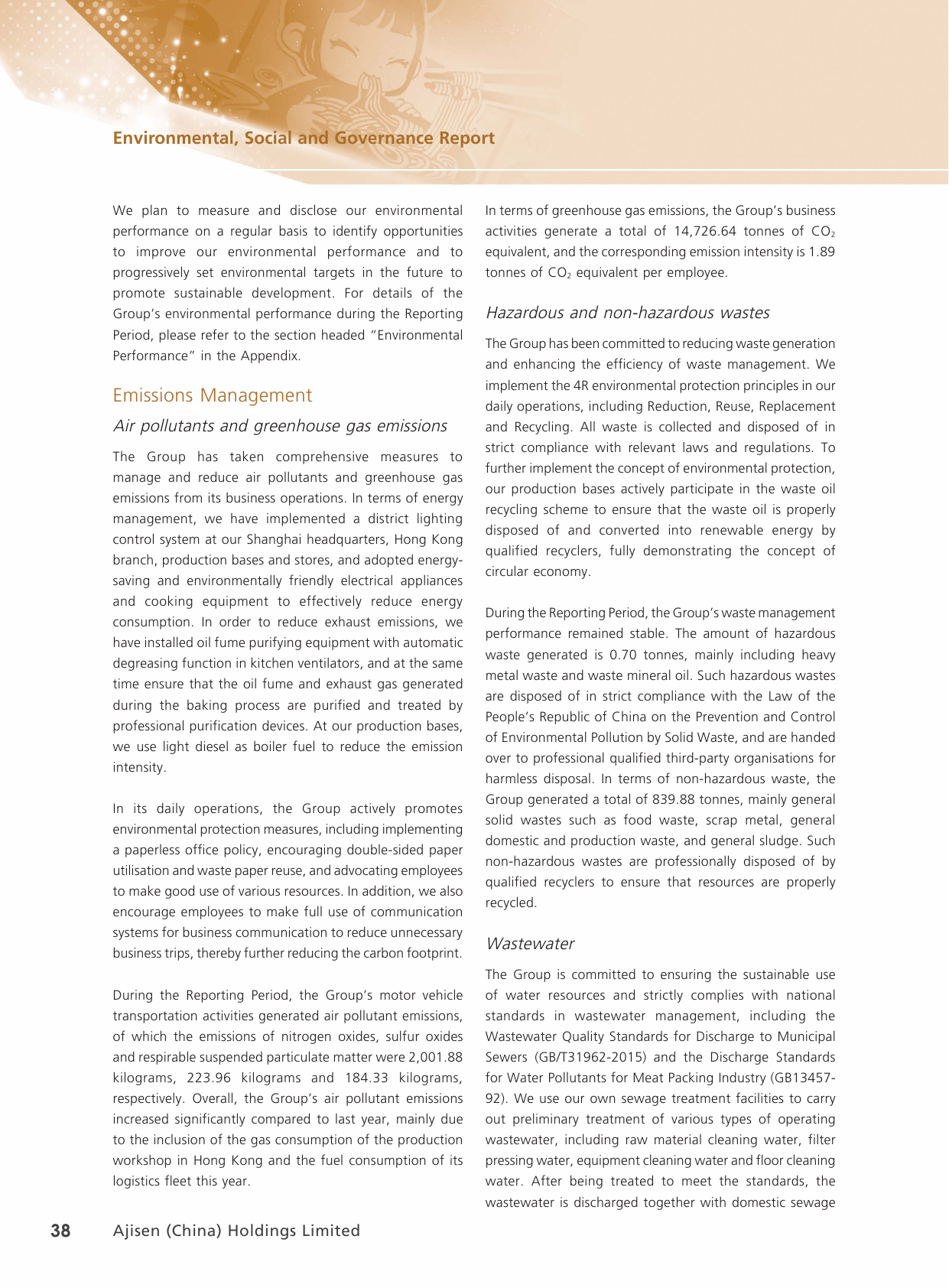 Emissions data extracted from page 40