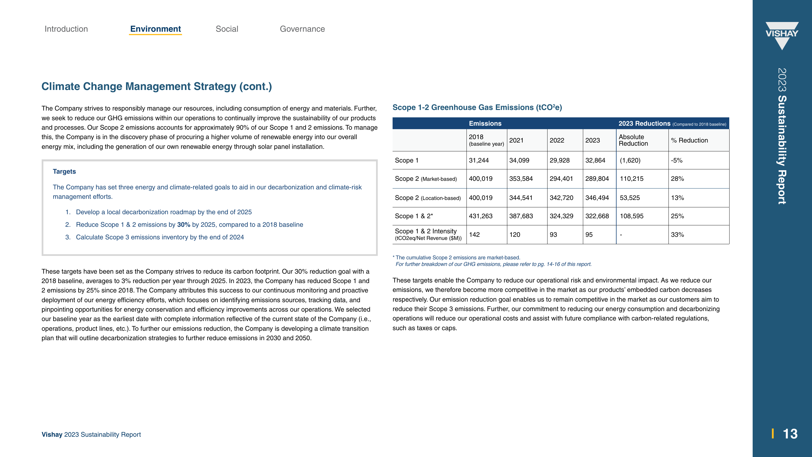 Emissions data extracted from page 13