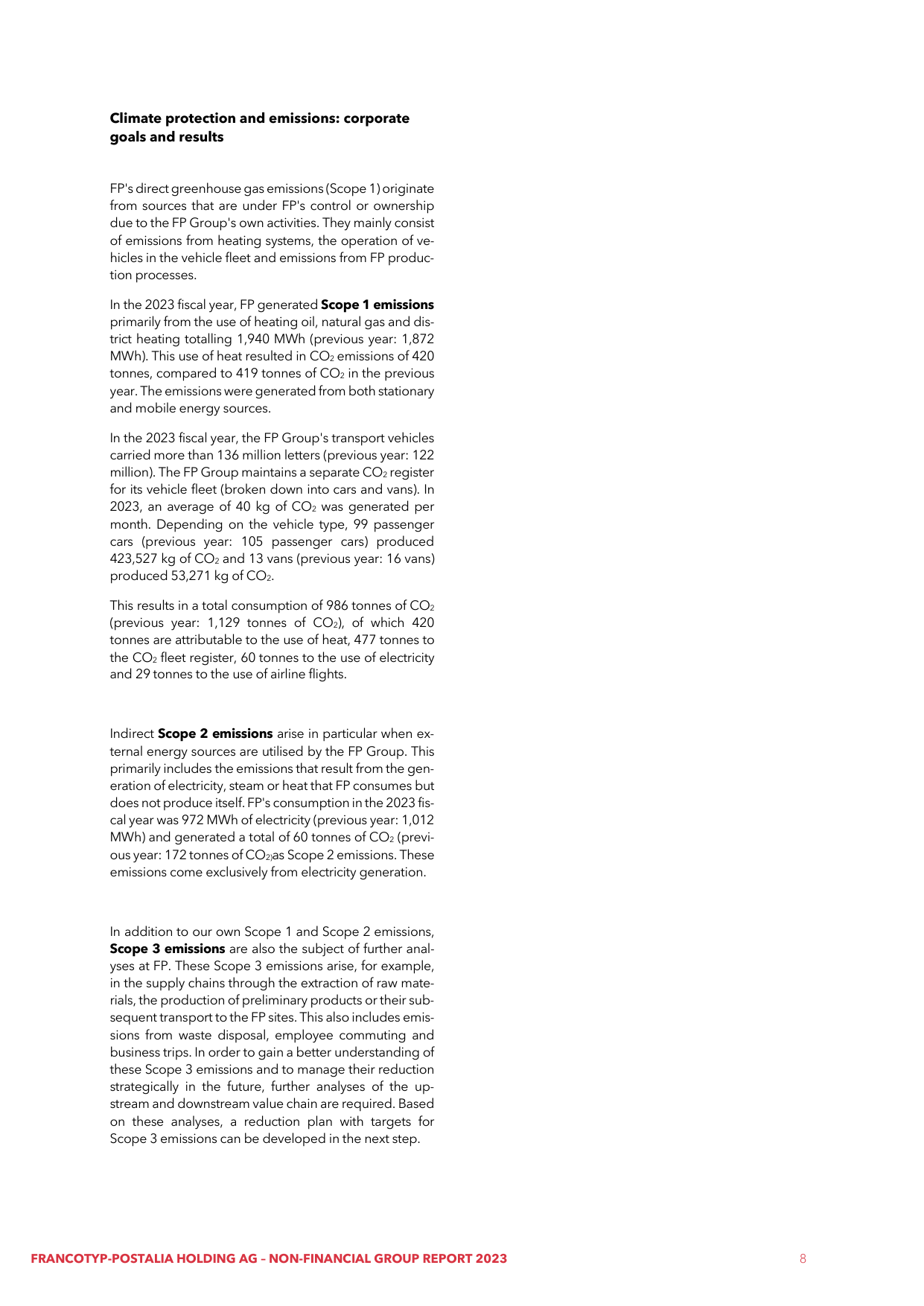 Emissions data extracted from page 8