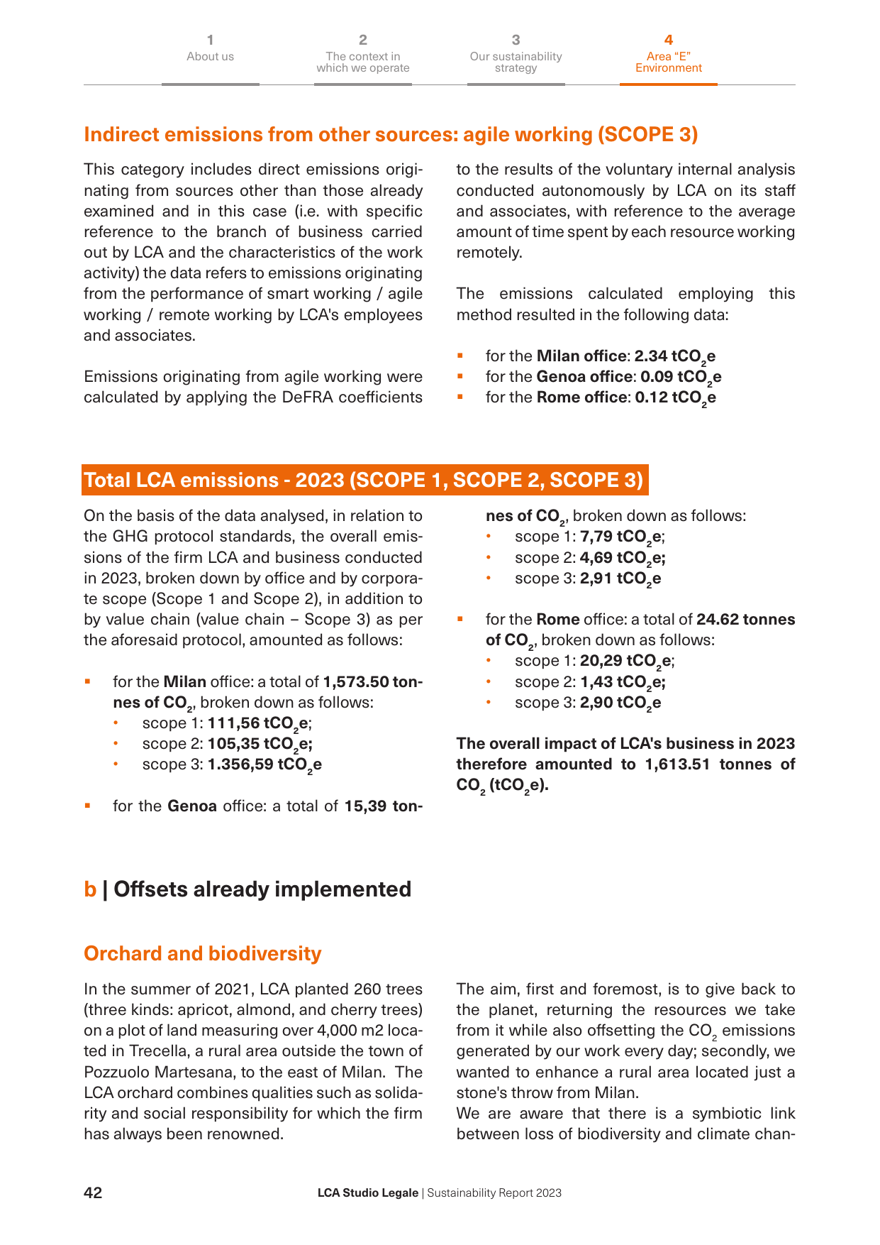 Emissions data extracted from page 42