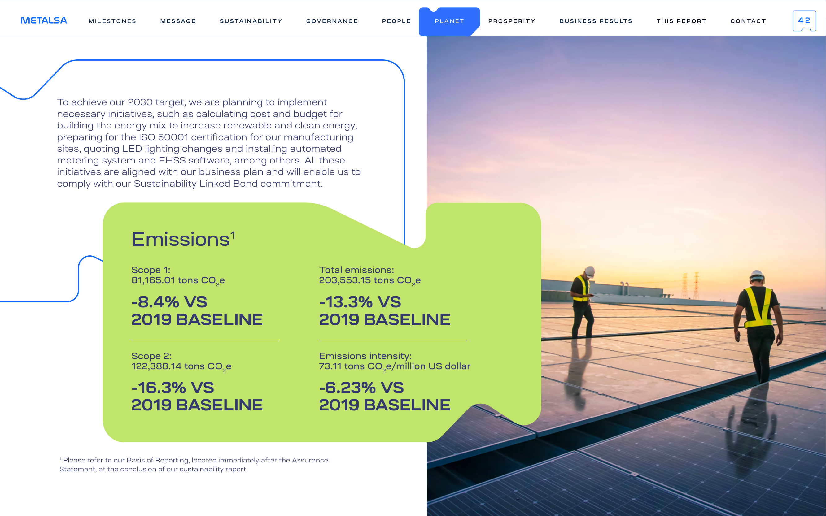 Emissions data extracted from page 42