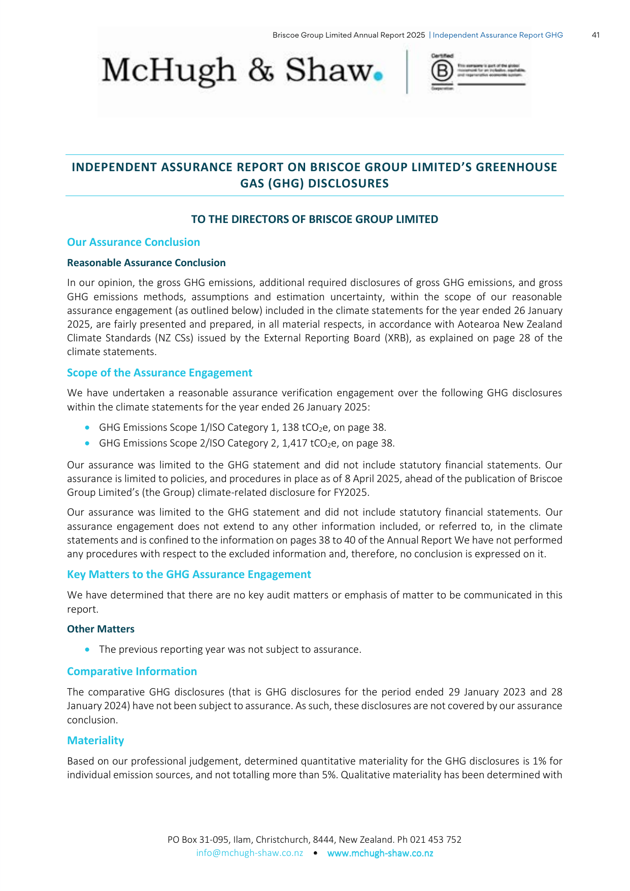 Emissions data extracted from page 41