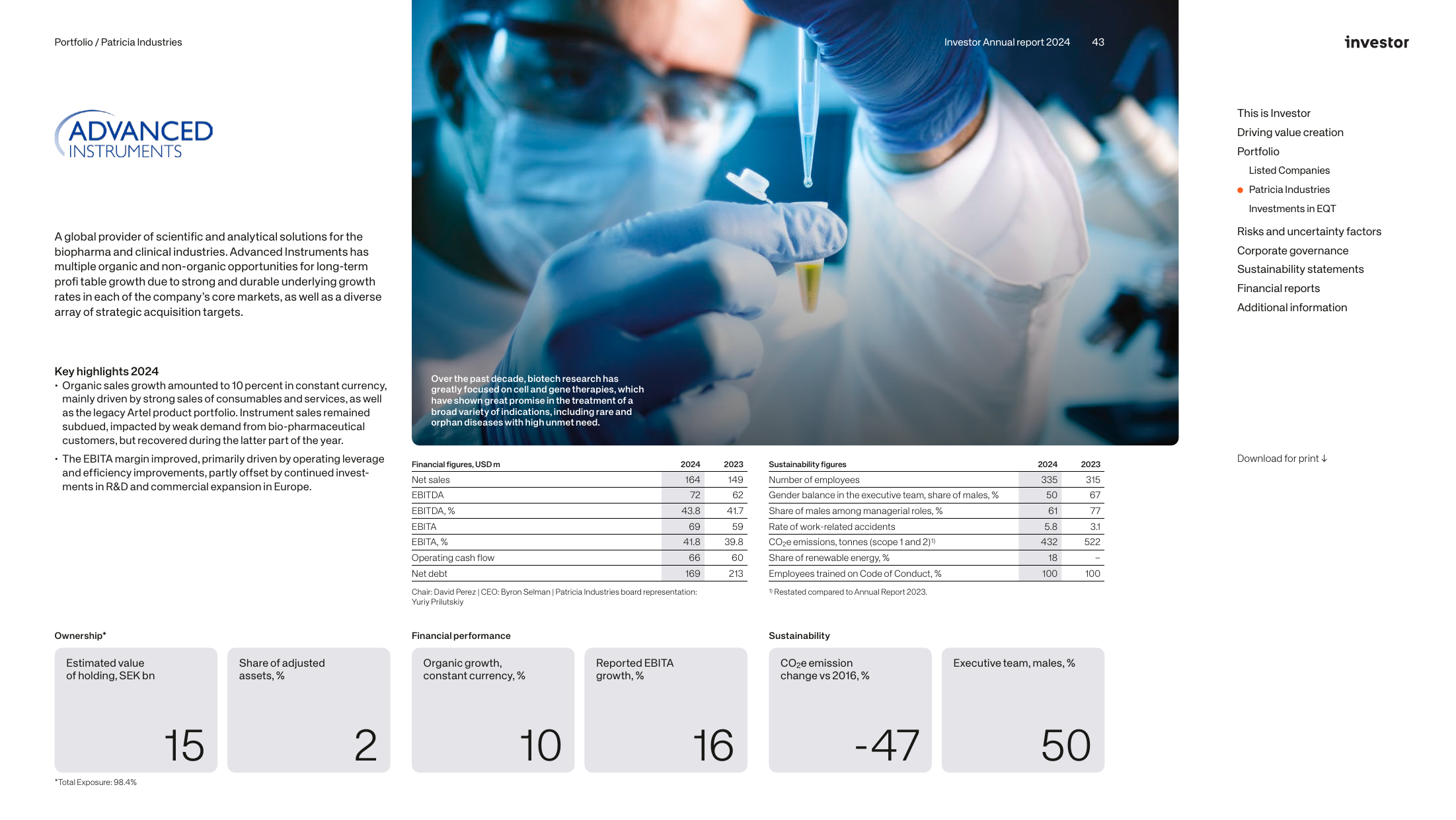Emissions data extracted from page 43