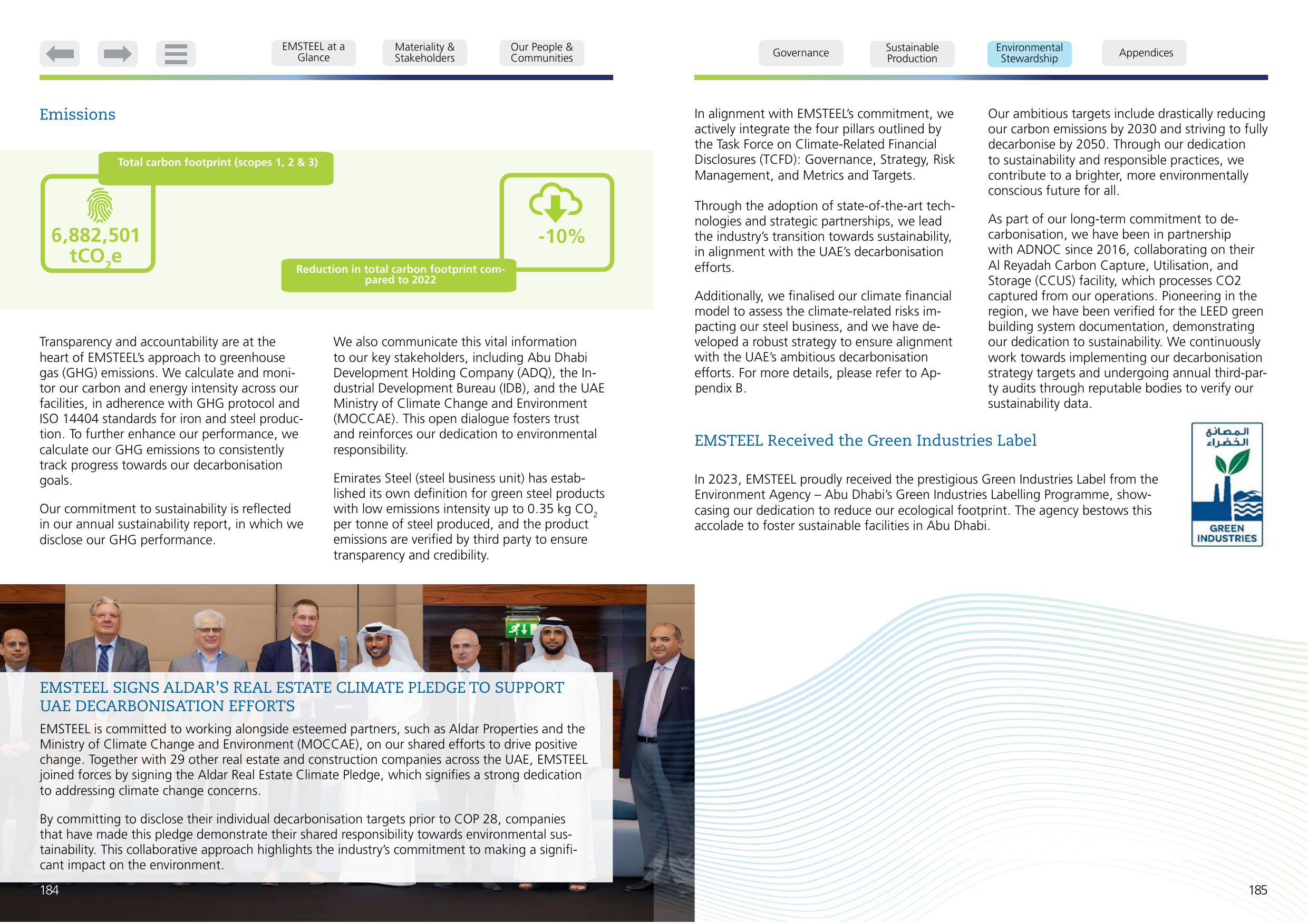 Emissions data extracted from page 93