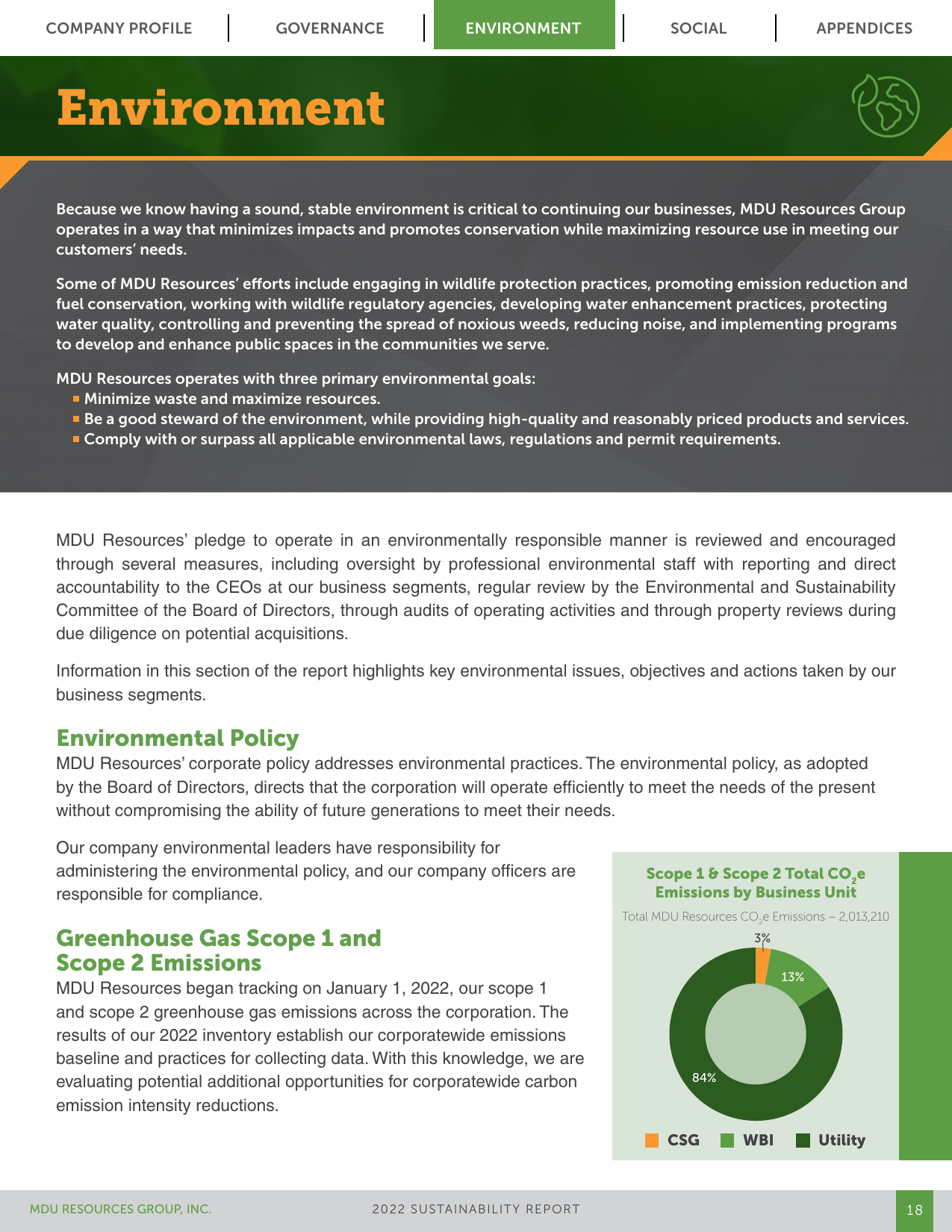 Emissions data extracted from page 18