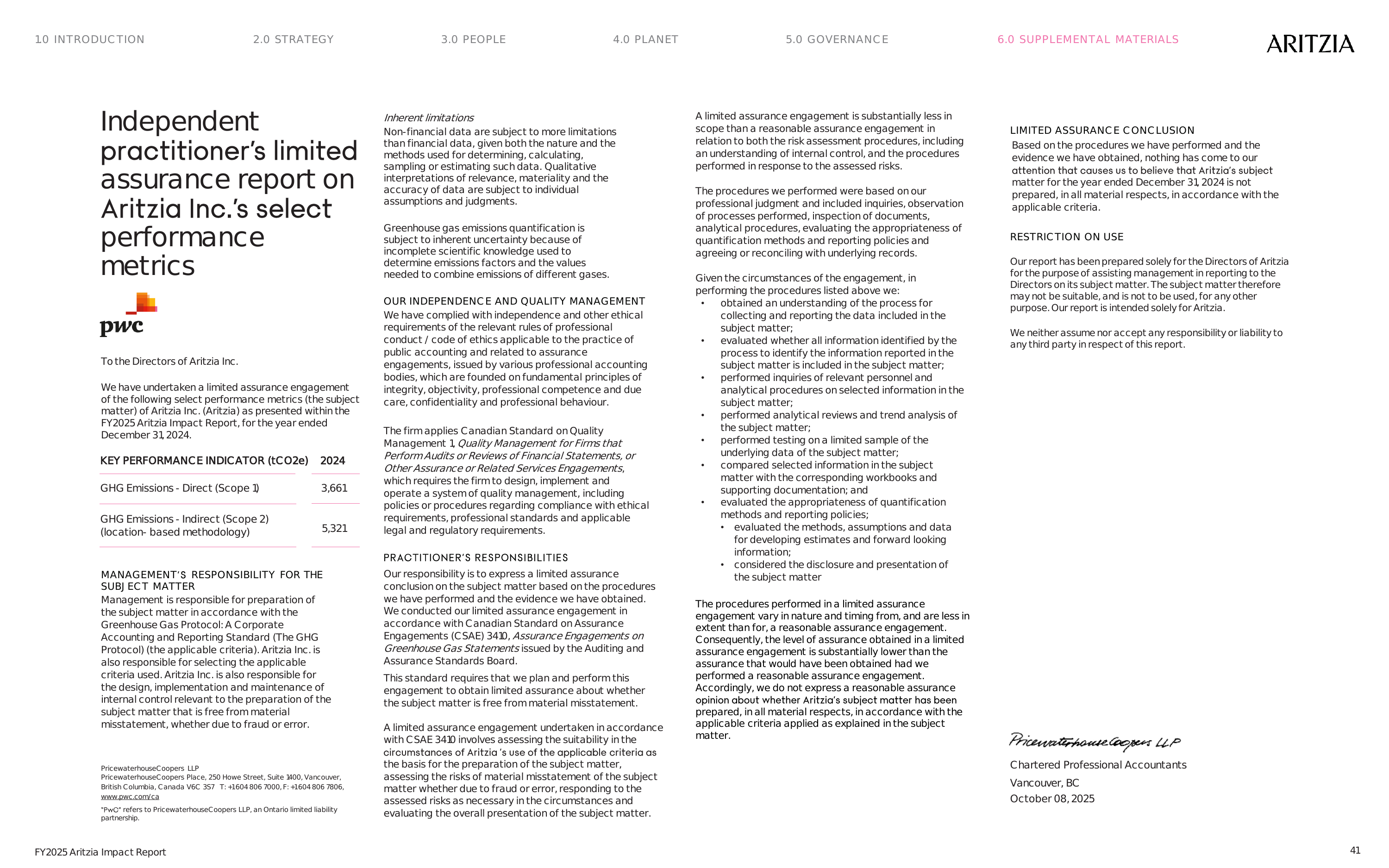 Emissions data extracted from page 42