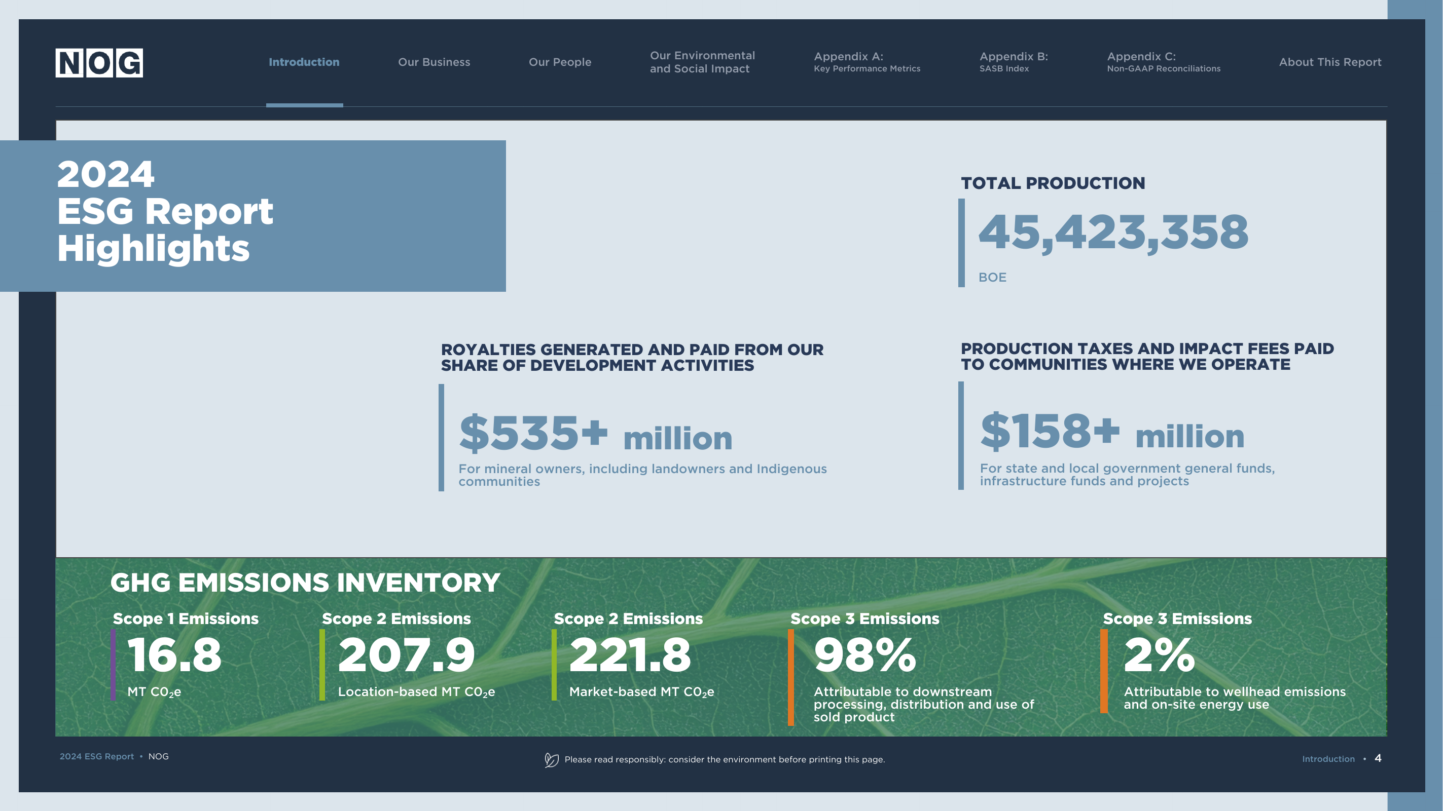 Emissions data extracted from page 4