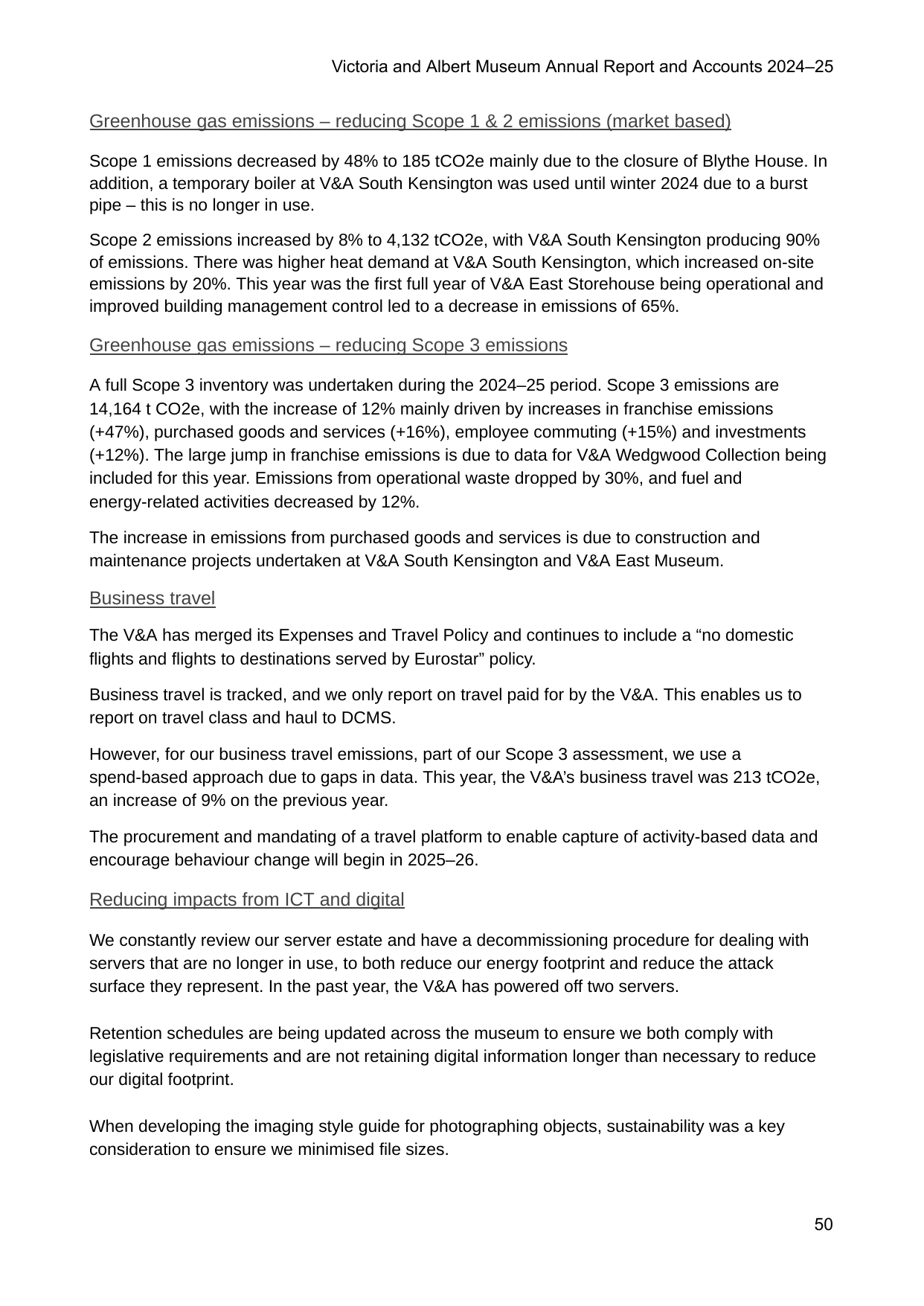 Emissions data extracted from page 50