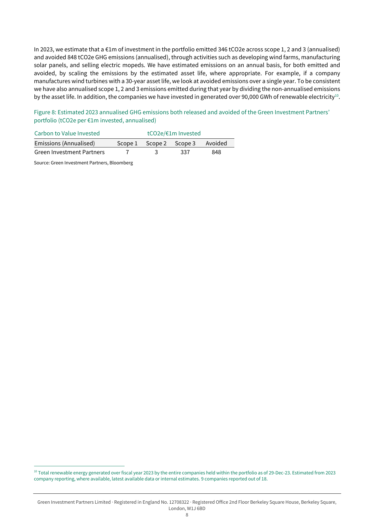 Emissions data extracted from page 8