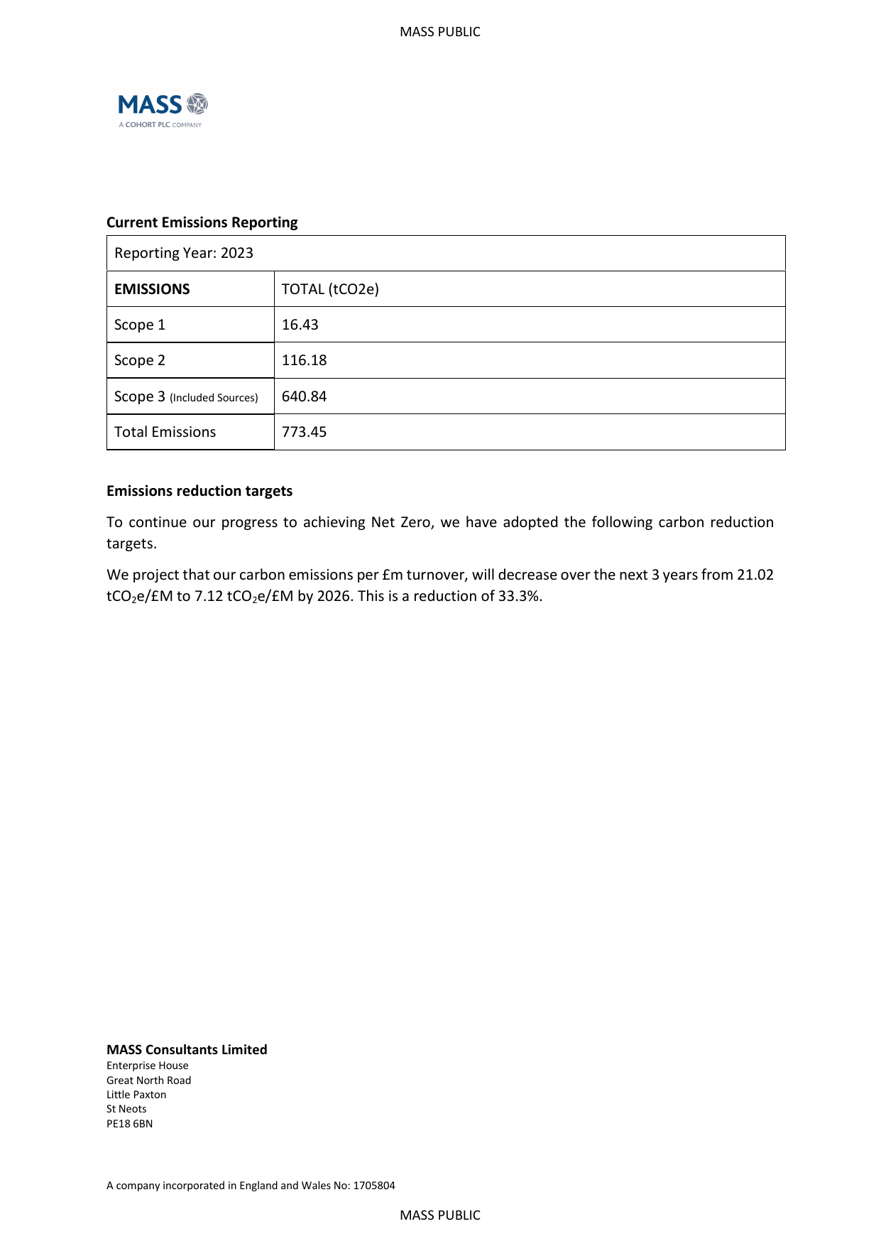 Emissions data extracted from page 3